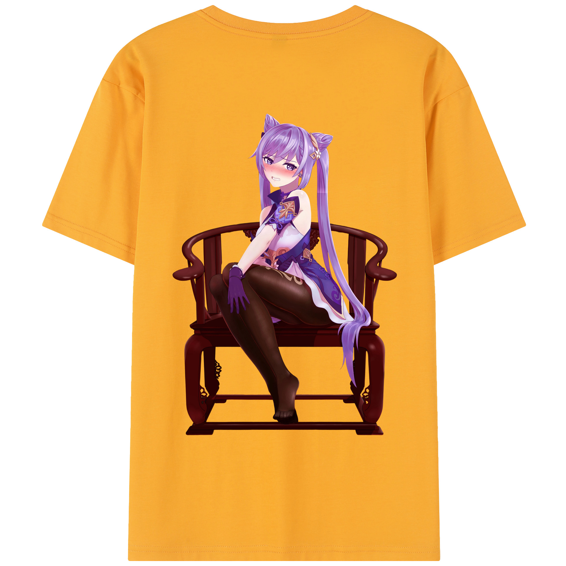 げんし神 刻晴 こくせい genshin Kokusei レディース半袖Tシャツ(バックプリント)