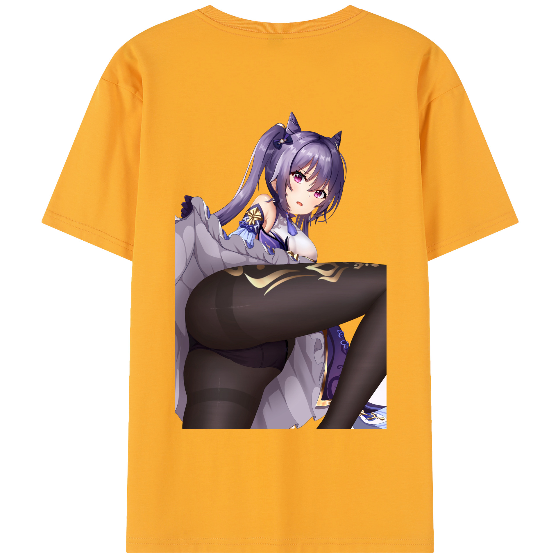 げんし神 刻晴 こくせい genshin Kokusei レディース半袖Tシャツ(バックプリント)