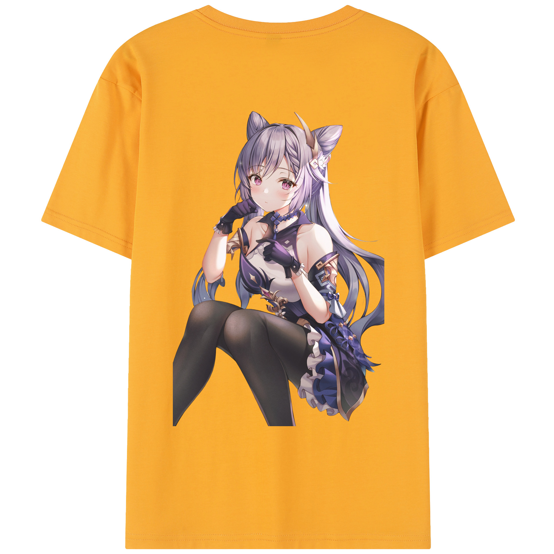 げんし神 刻晴 こくせい genshin Kokusei レディース半袖Tシャツ(バックプリント)
