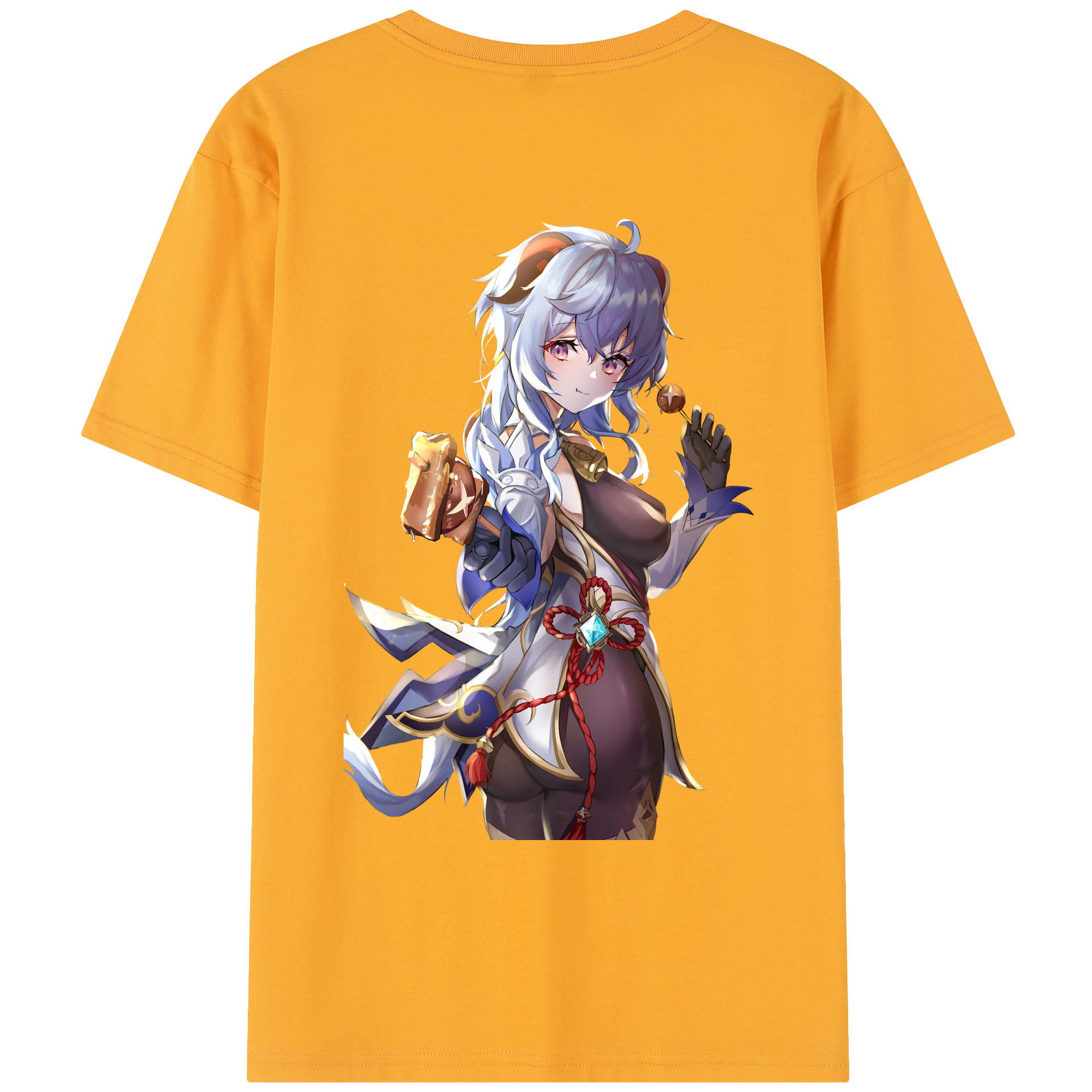 げんし神 甘雨 かんう genshin Ganyu レディース半袖Tシャツ(バックプリント)