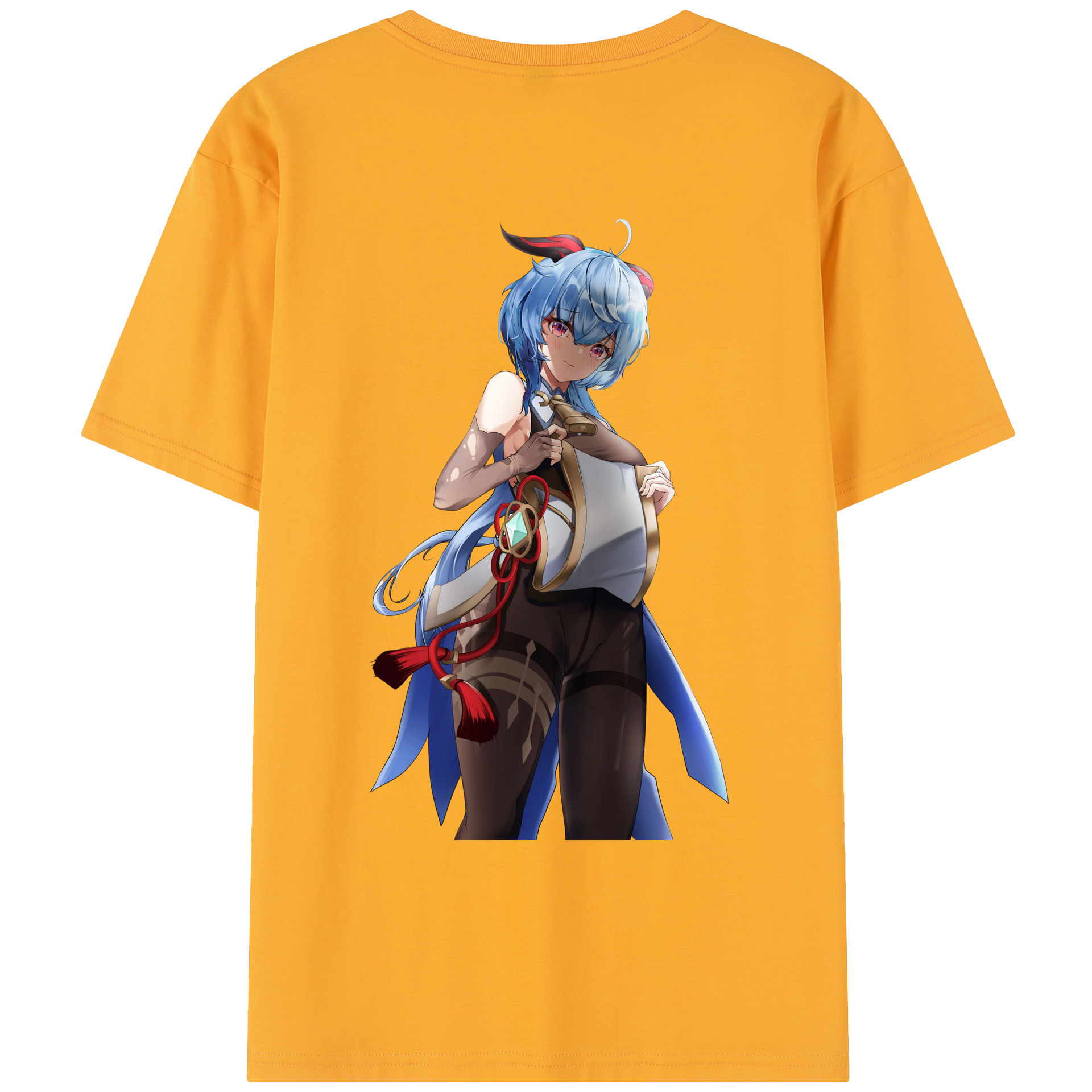 げんし神 甘雨 かんう genshin Ganyu レディース半袖Tシャツ(バックプリント)