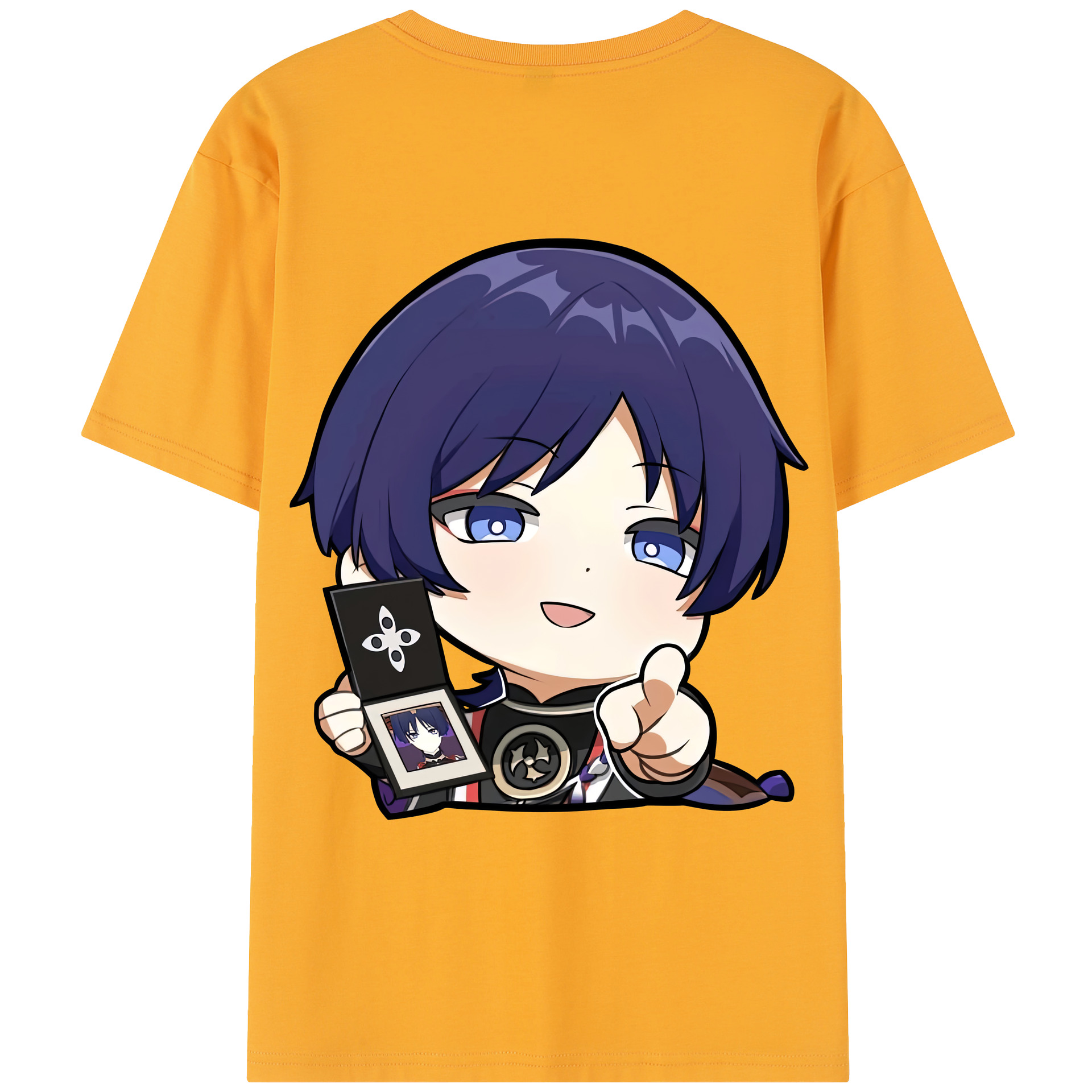 げんし神 さんペい genshin Sanpei レディース半袖Tシャツ(バックプリント)