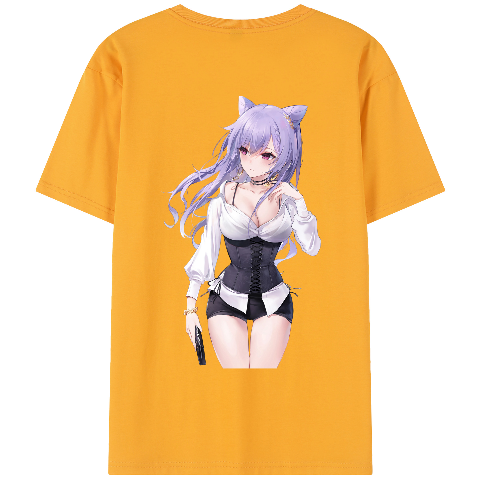 げんし神 刻晴 こくせい genshin Kokusei レディース半袖Tシャツ(バックプリント)