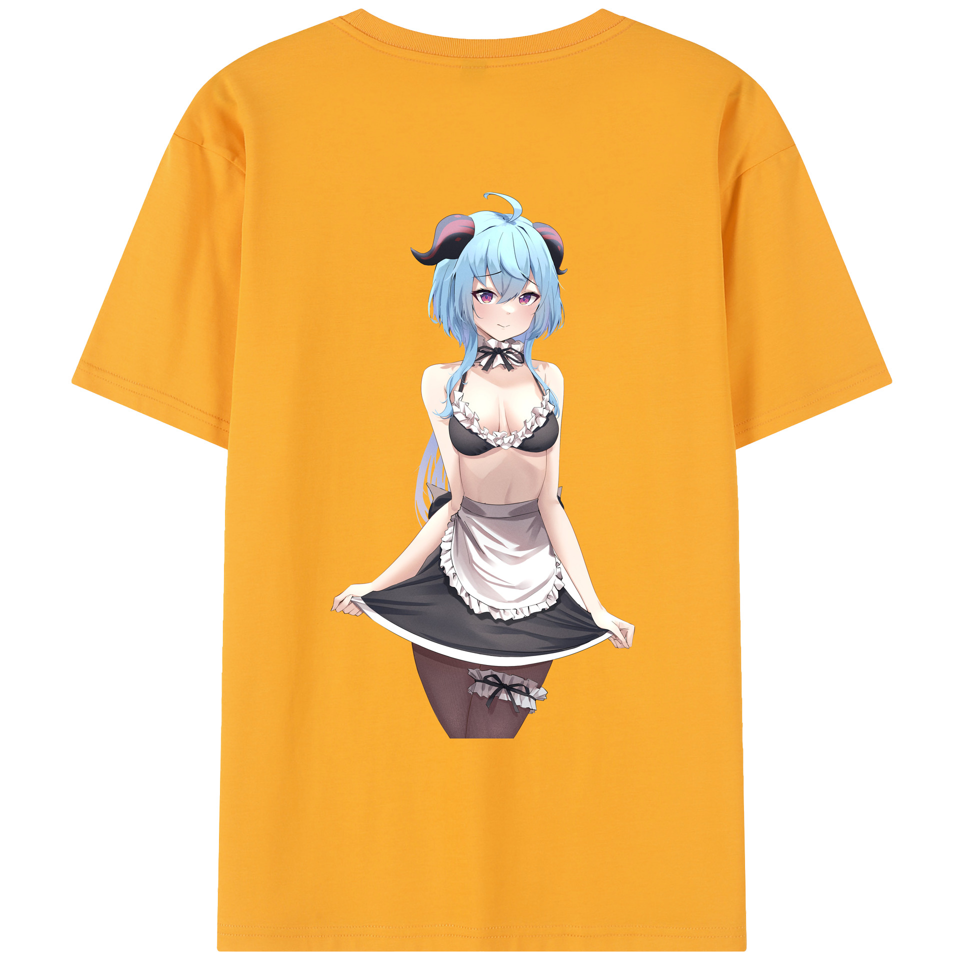 げんし神 甘雨 かんう genshin Ganyu レディース半袖Tシャツ(バックプリント)