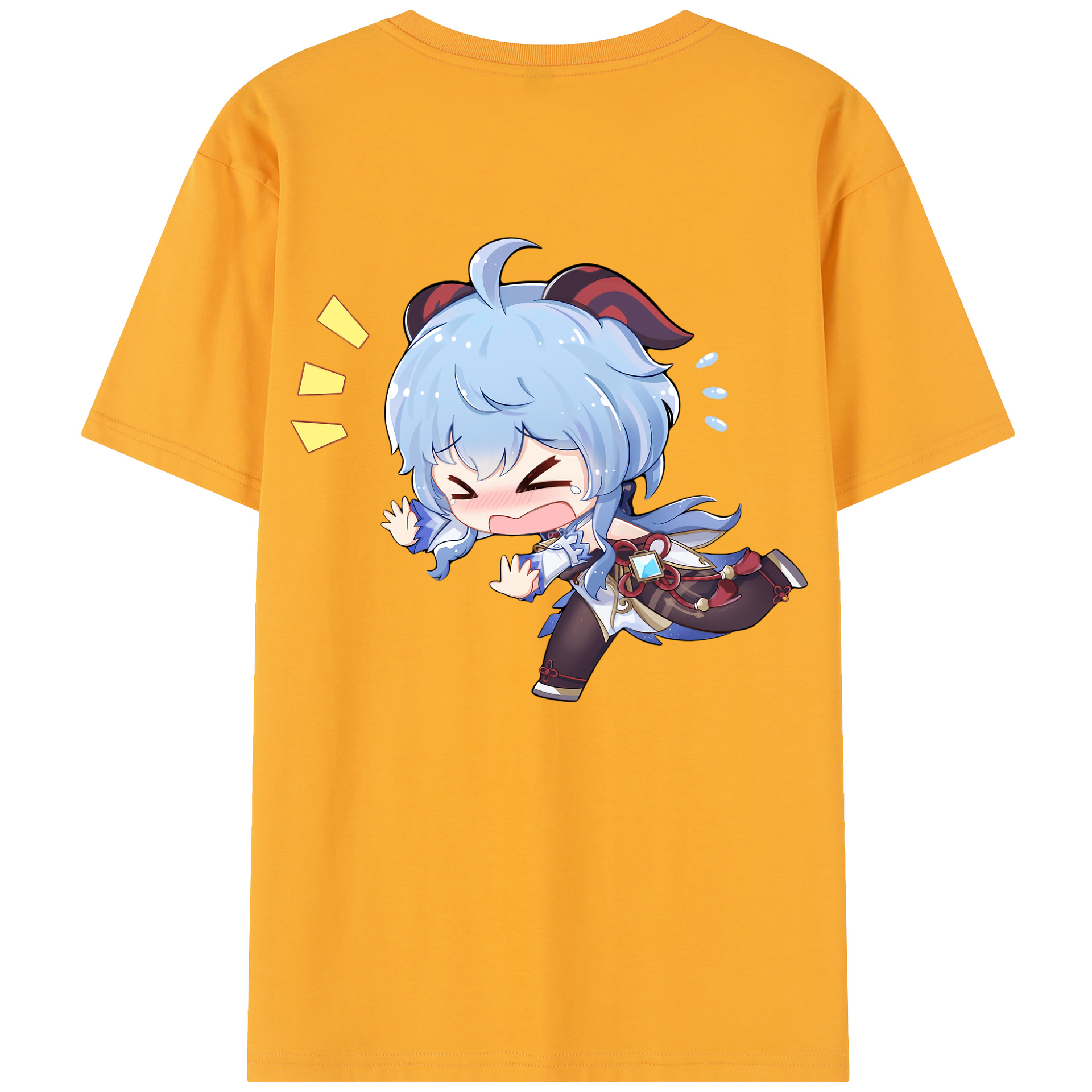 げんし神 甘雨 かんう genshin Ganyu レディース半袖Tシャツ(バックプリント)