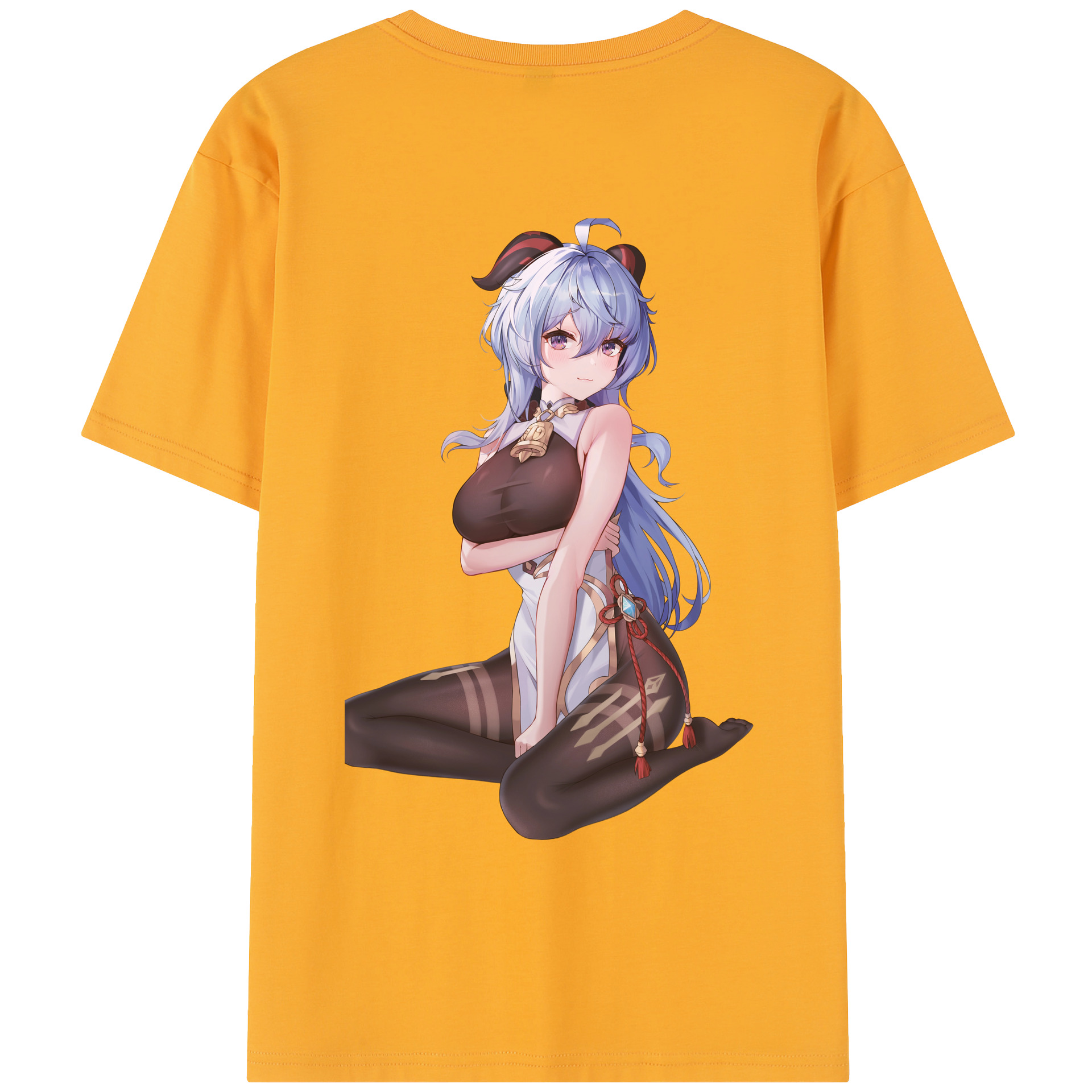 げんし神 甘雨 かんう genshin Ganyu レディース半袖Tシャツ(バックプリント)