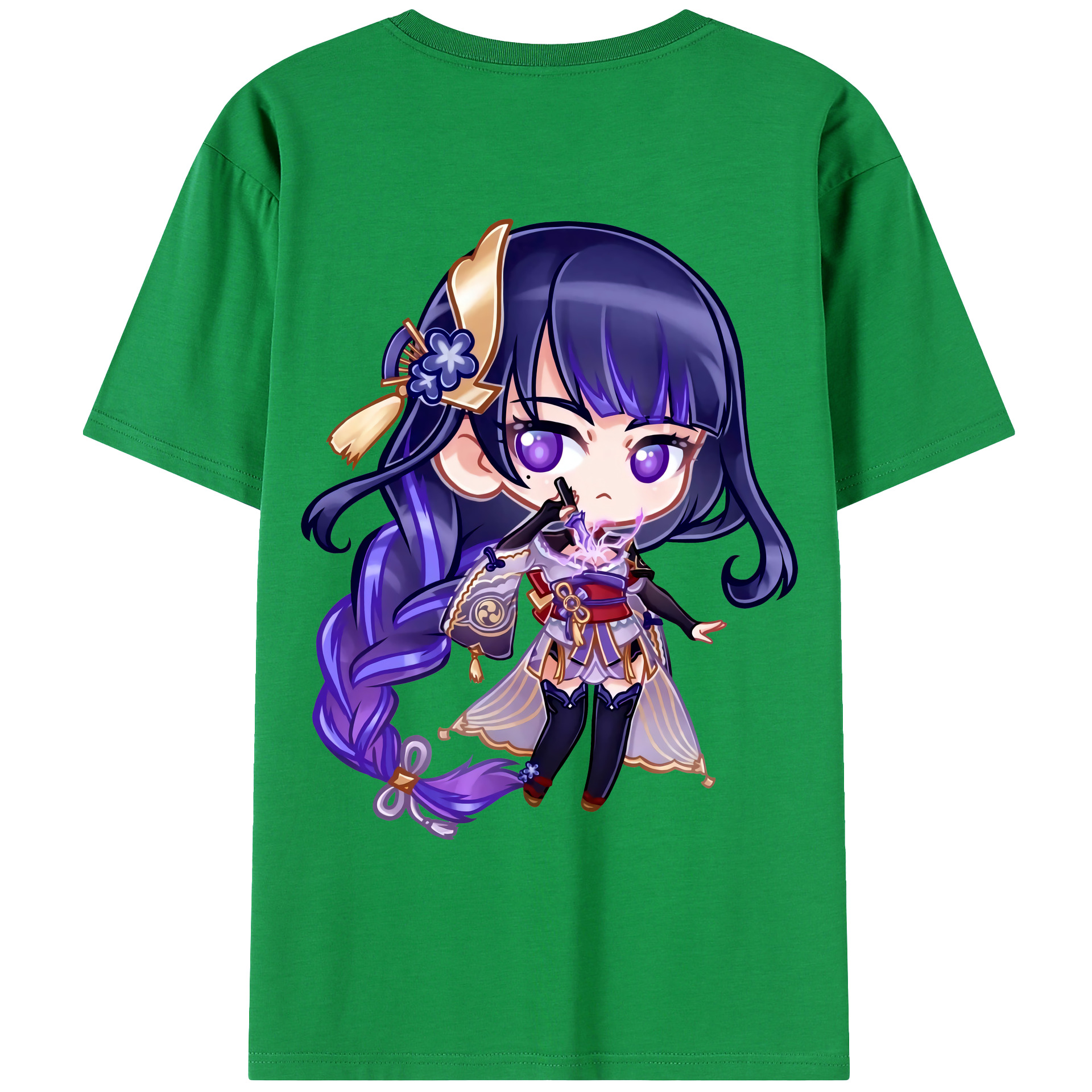 げんし神 雷電将軍 らいでんしょうぐん genshin Raiden Shogun レディース半袖Tシャツ(バックプリント)