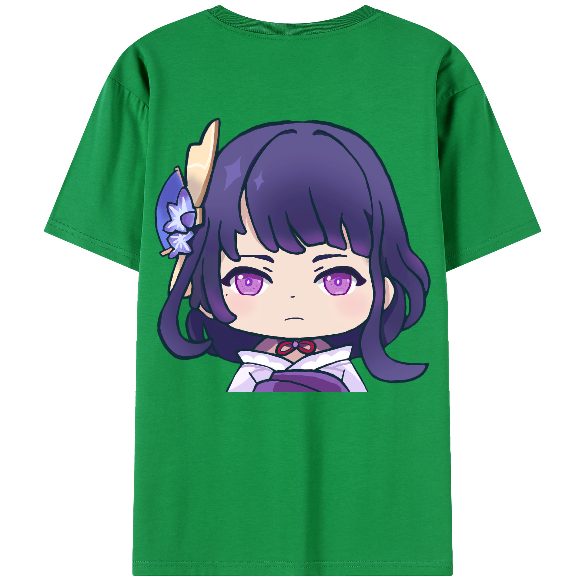 げんし神 雷電将軍 らいでんしょうぐん genshin Raiden Shogun レディース半袖Tシャツ(バックプリント)