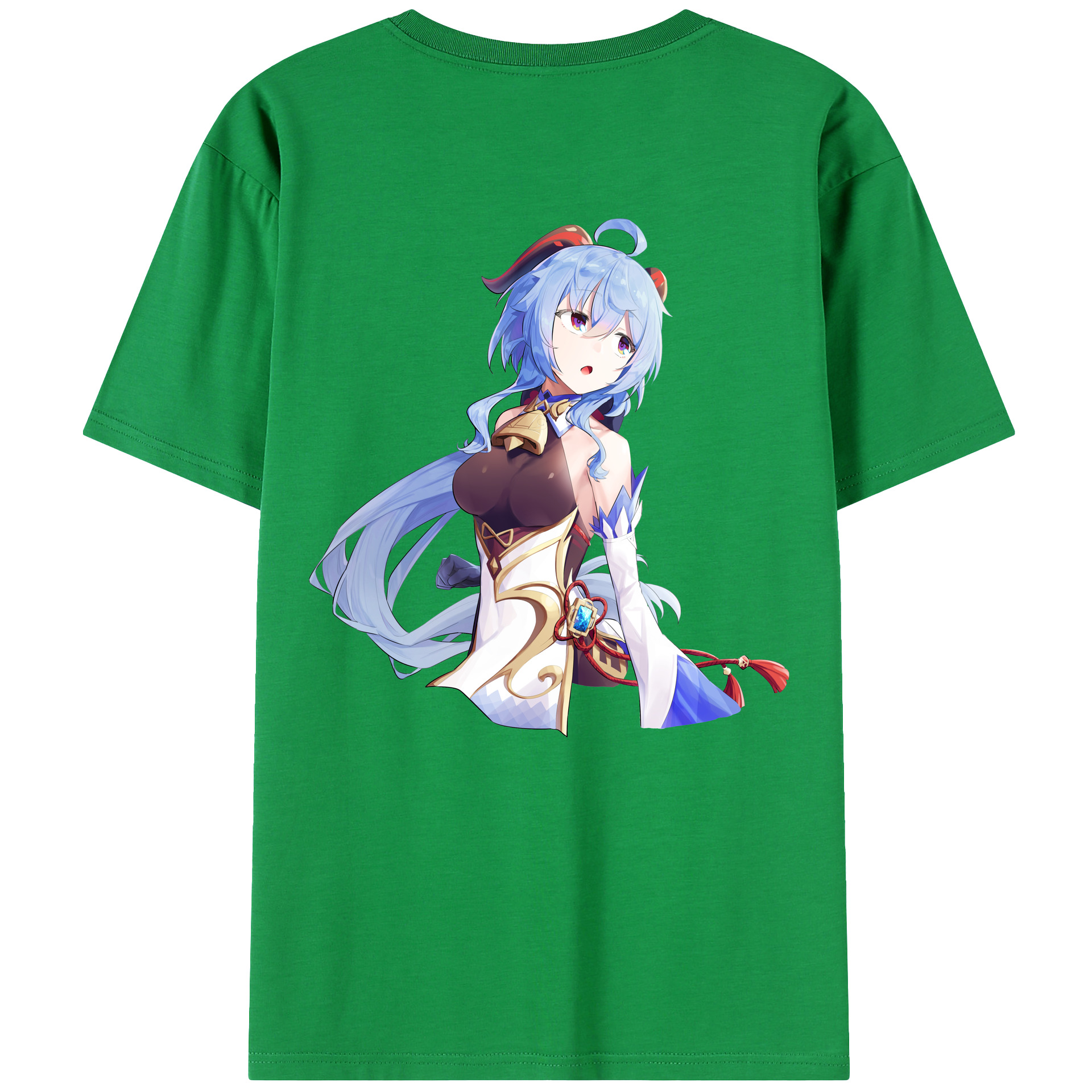 げんし神 甘雨 かんう genshin Ganyu レディース半袖Tシャツ(バックプリント)