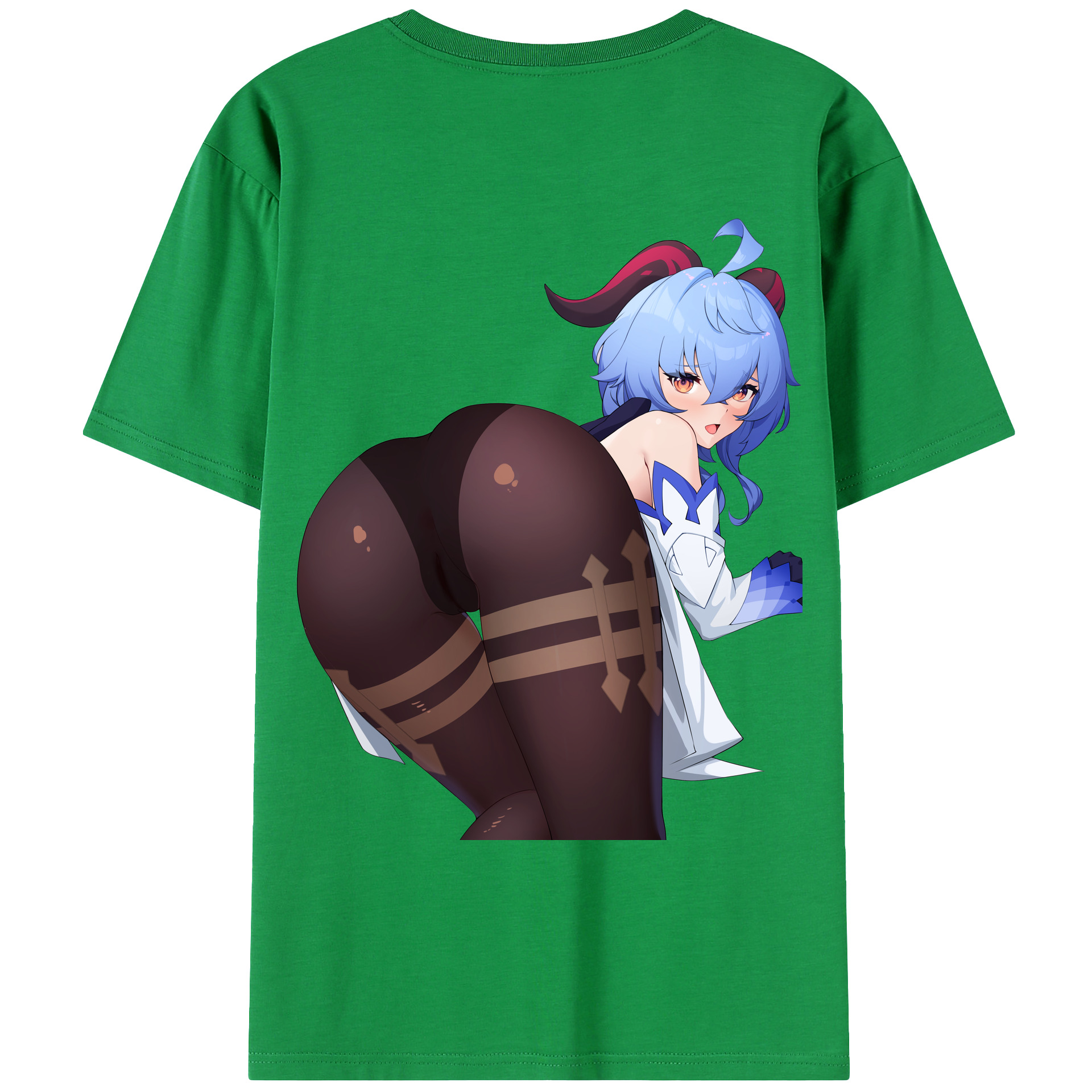 げんし神 甘雨 かんう genshin Ganyu レディース半袖Tシャツ(バックプリント)