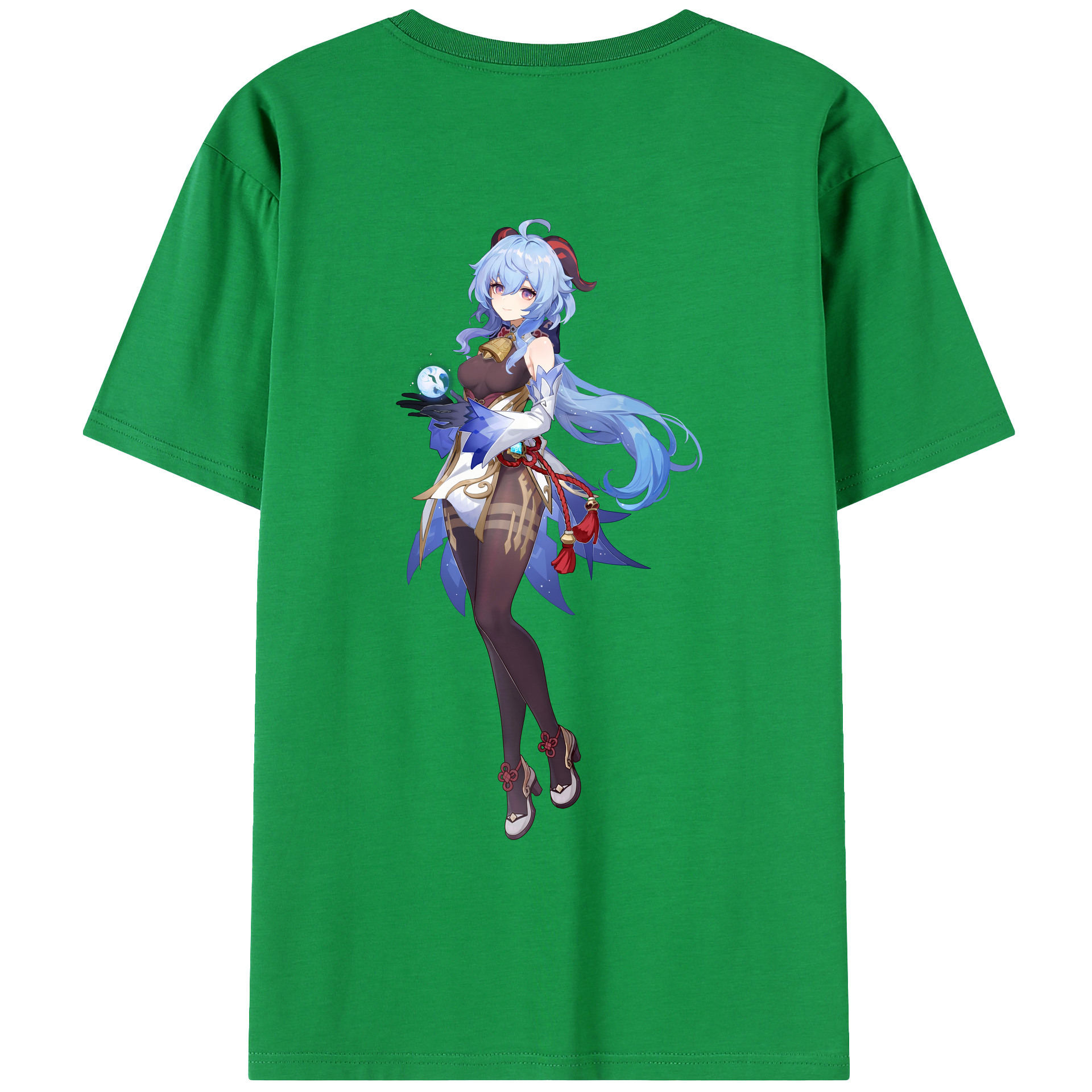 げんし神 甘雨 かんう genshin Ganyu レディース半袖Tシャツ(バックプリント)
