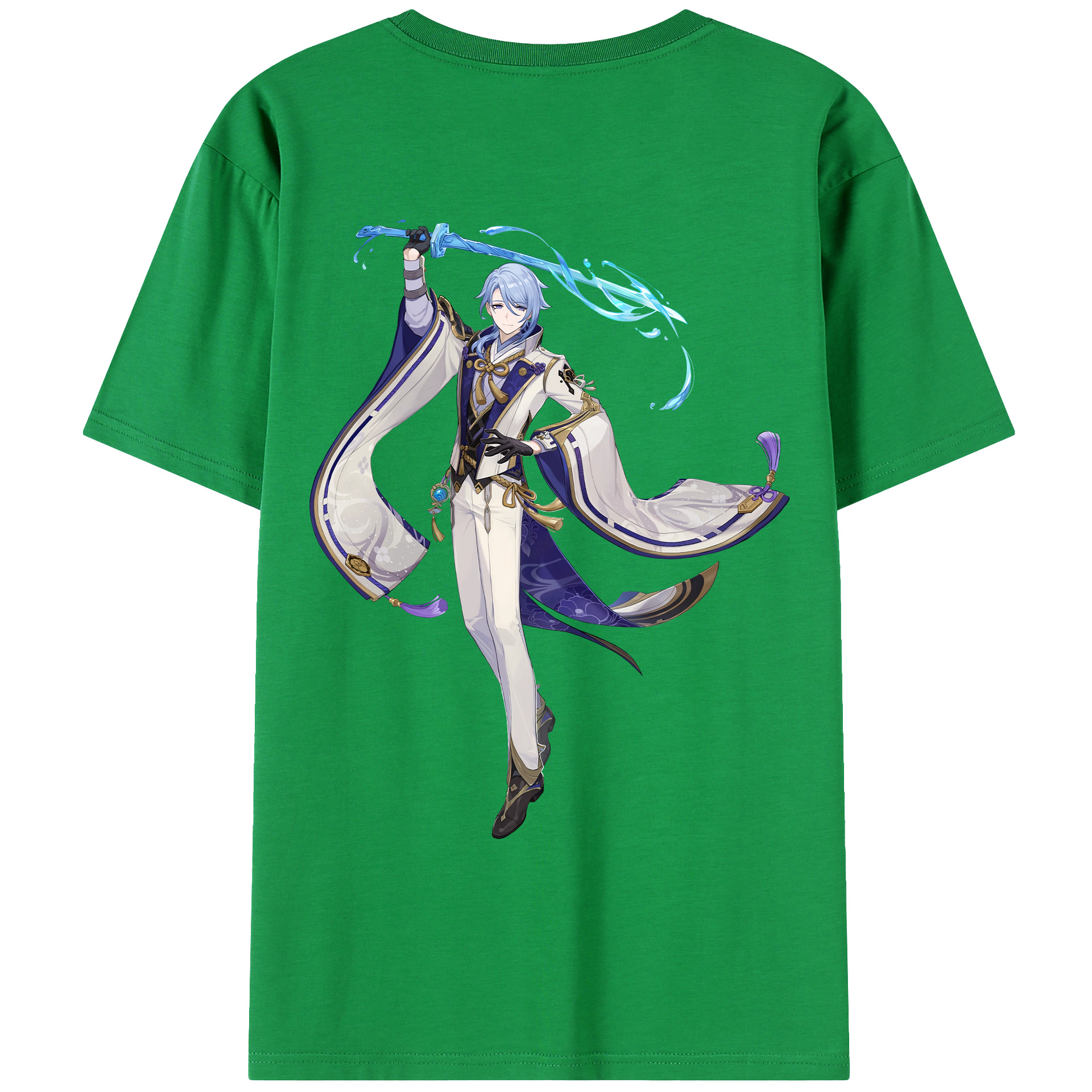 げんし神 神里綾人 かみさとあやと genshin Kamisato Ayato レディース半袖Tシャツ(バックプリント)