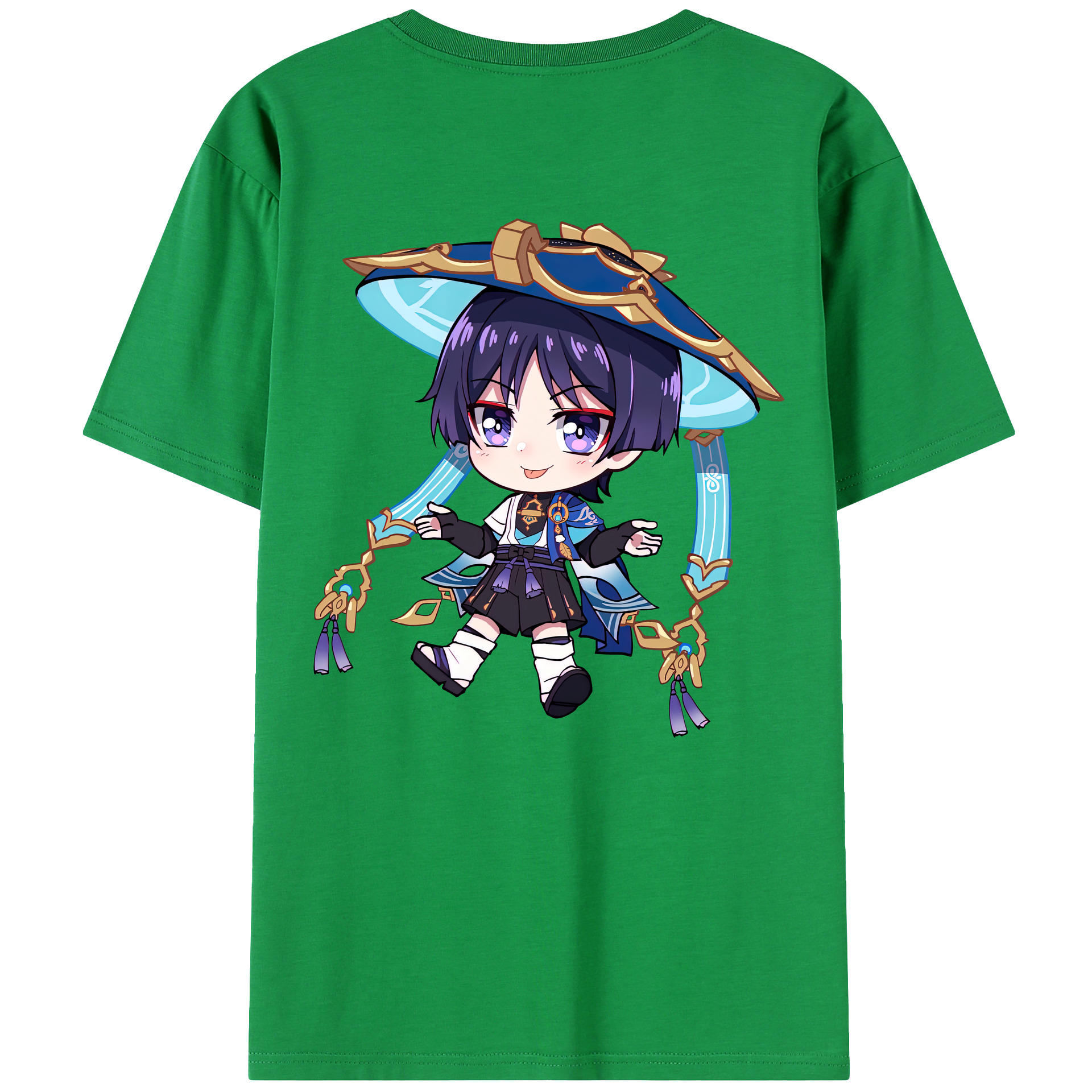 げんし神 さんペい genshin Sanpei レディース半袖Tシャツ(バックプリント)