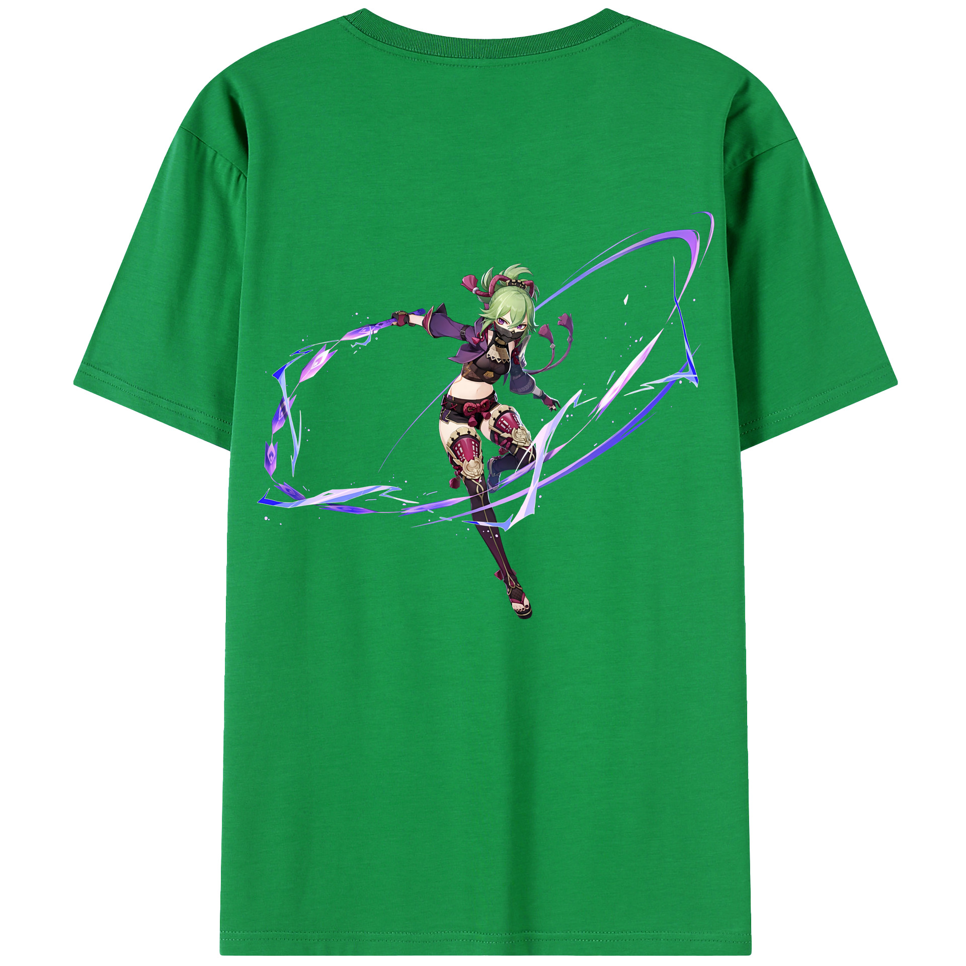 げんし神  久岐忍 くき しのぶ genshin Kuki Shinobu レディース半袖Tシャツ(バックプリント)
