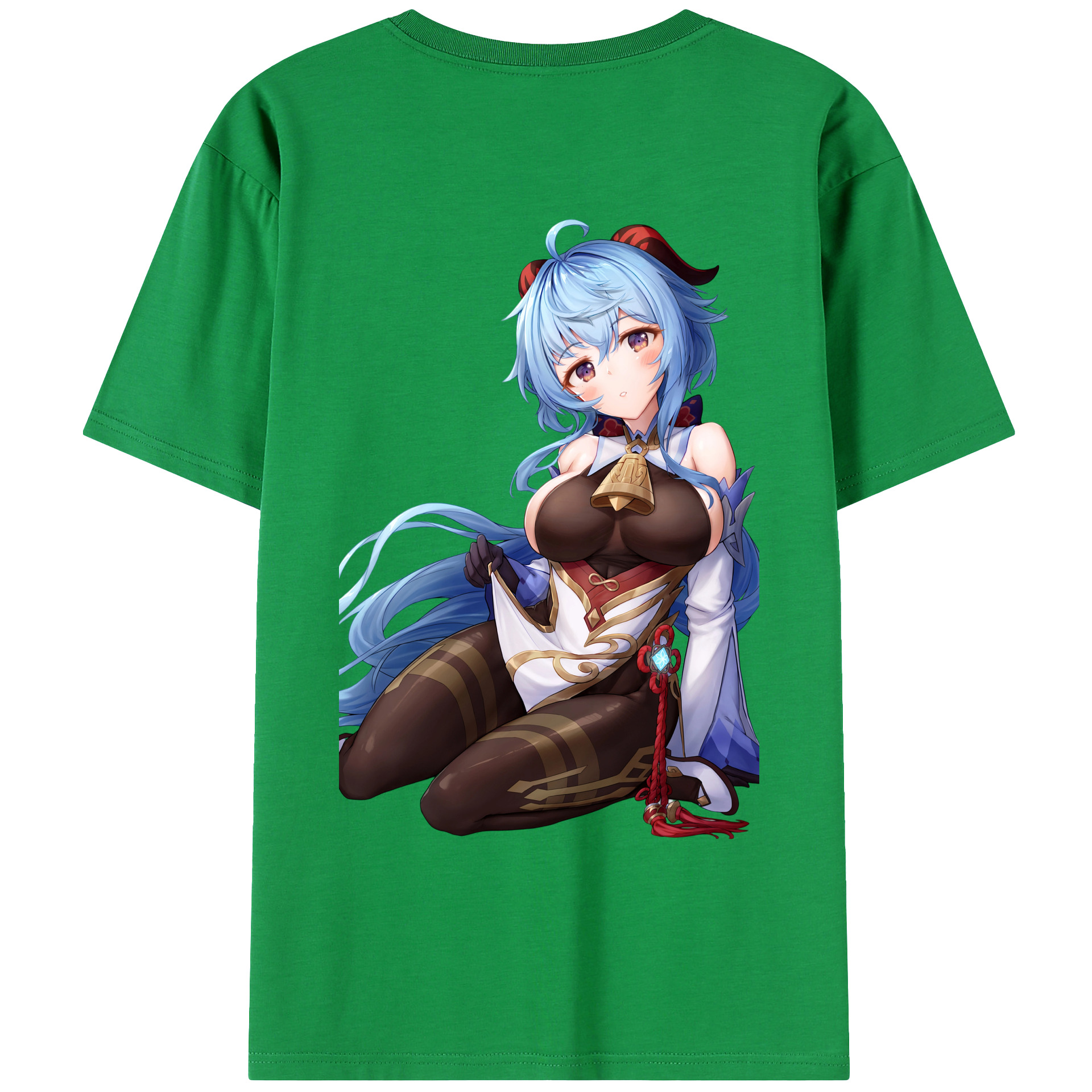 げんし神 甘雨 かんう genshin Ganyu レディース半袖Tシャツ(バックプリント)