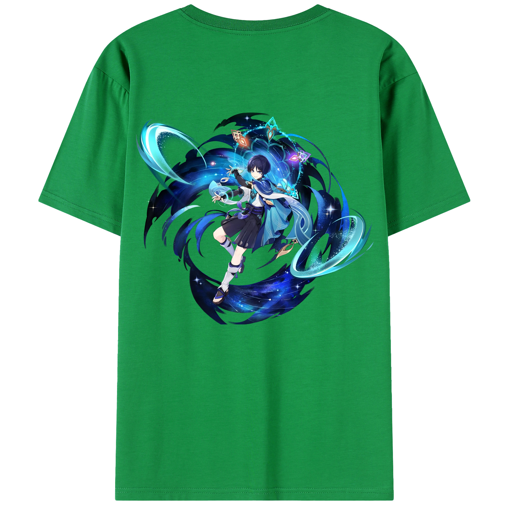 げんし神 さんペい genshin Sanpei レディース半袖Tシャツ(バックプリント)
