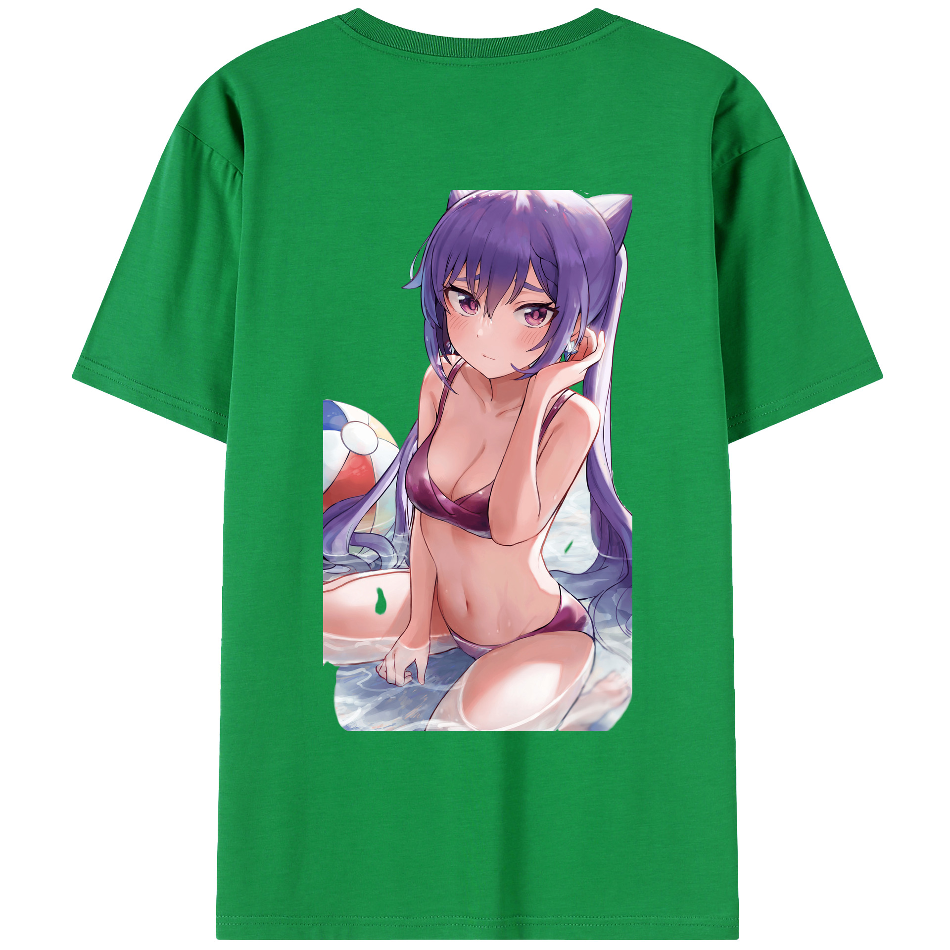 げんし神 刻晴 こくせい genshin Kokusei レディース半袖Tシャツ(バックプリント)
