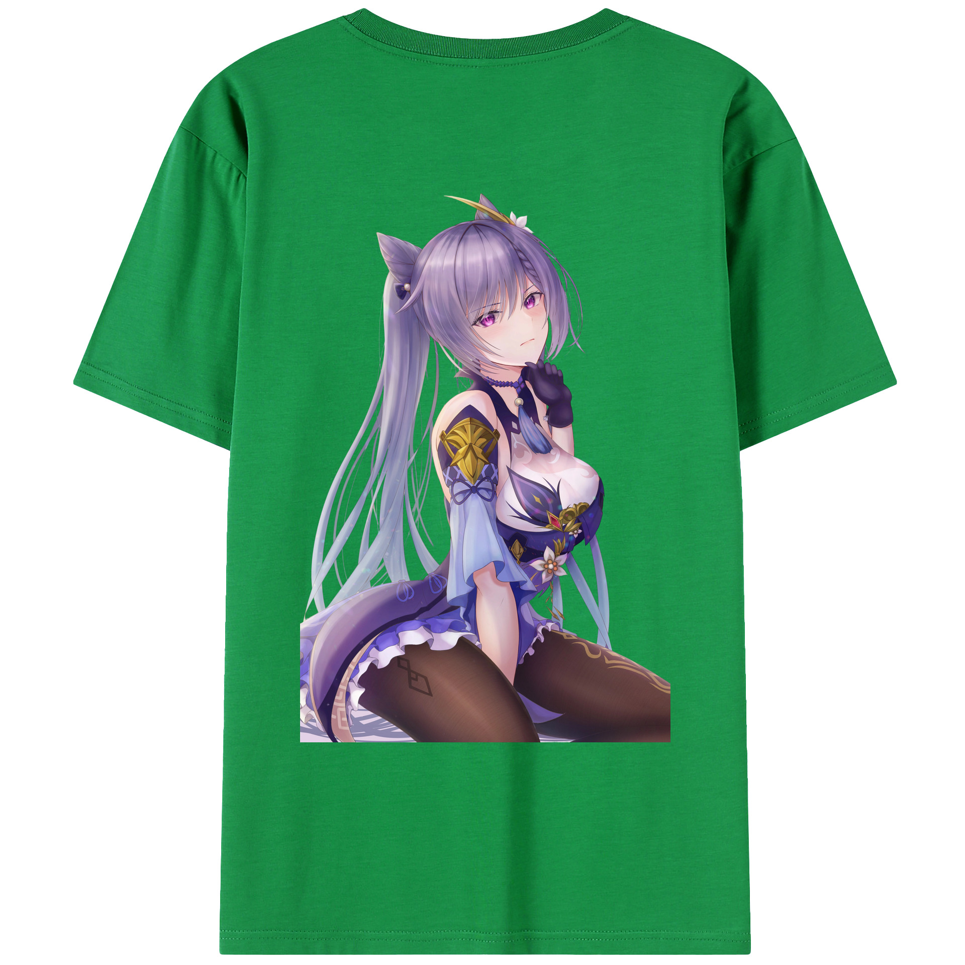 げんし神 刻晴 こくせい genshin Kokusei レディース半袖Tシャツ(バックプリント)