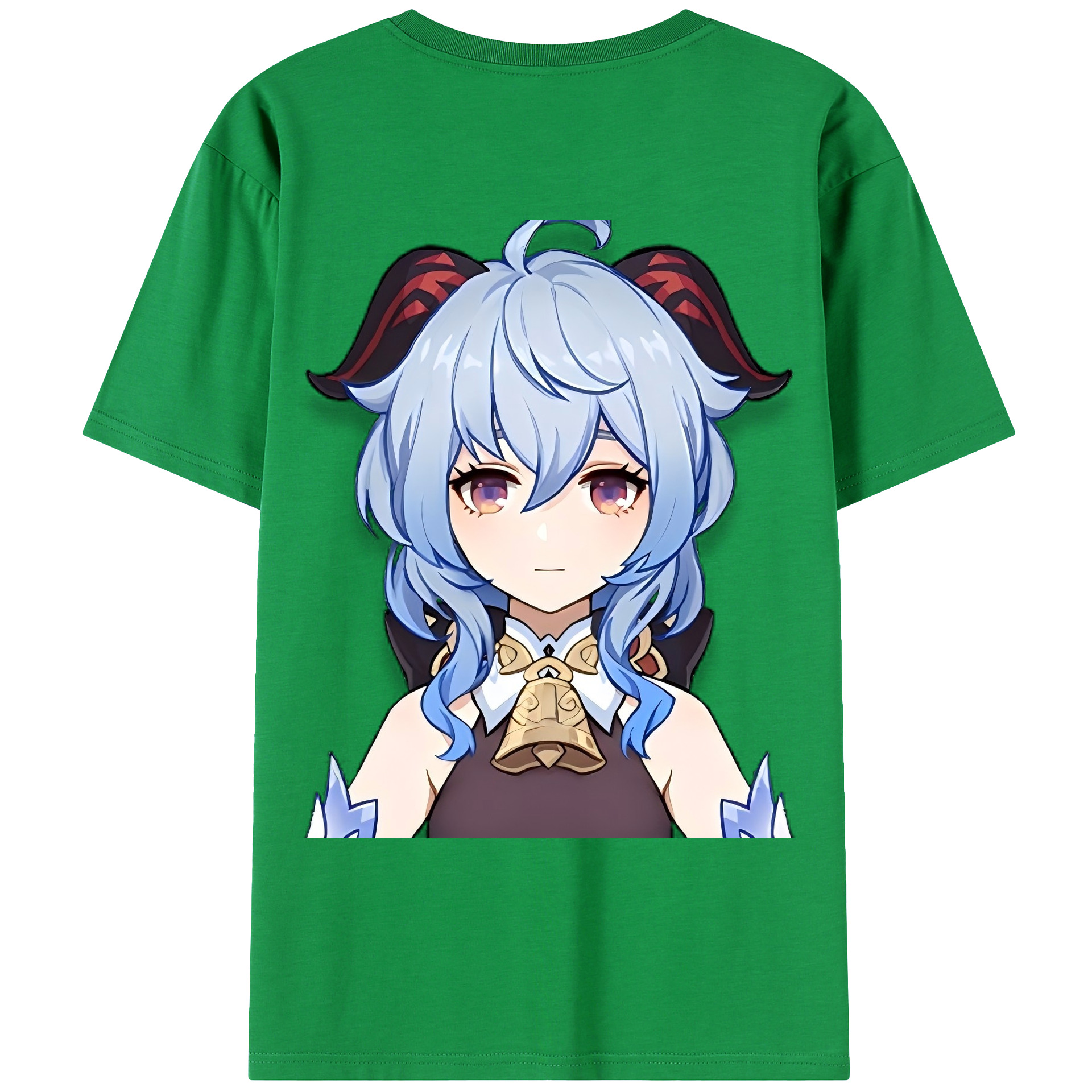 げんし神 甘雨 かんう genshin Ganyu レディース半袖Tシャツ(バックプリント)