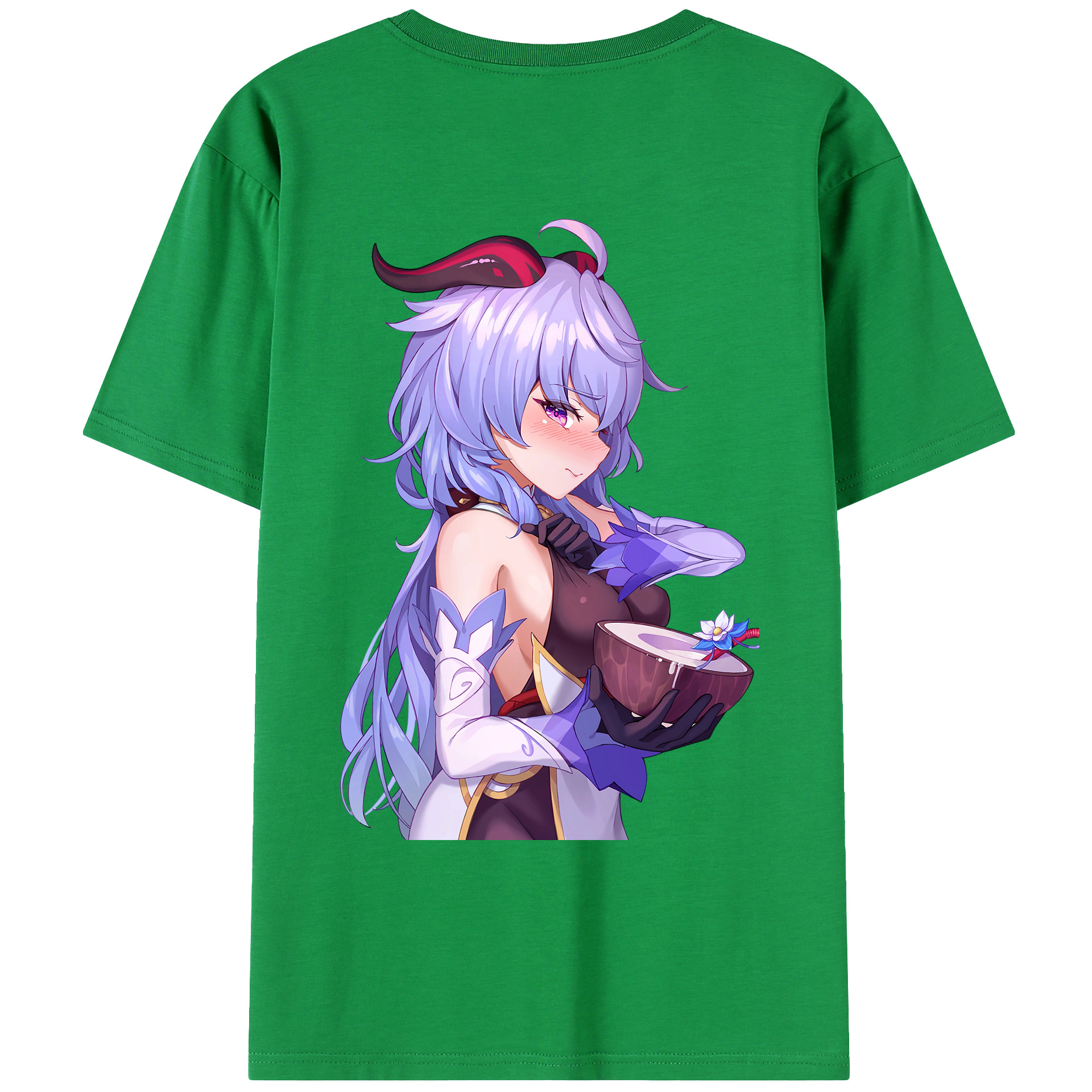 げんし神 甘雨 かんう genshin Ganyu レディース半袖Tシャツ(バックプリント)