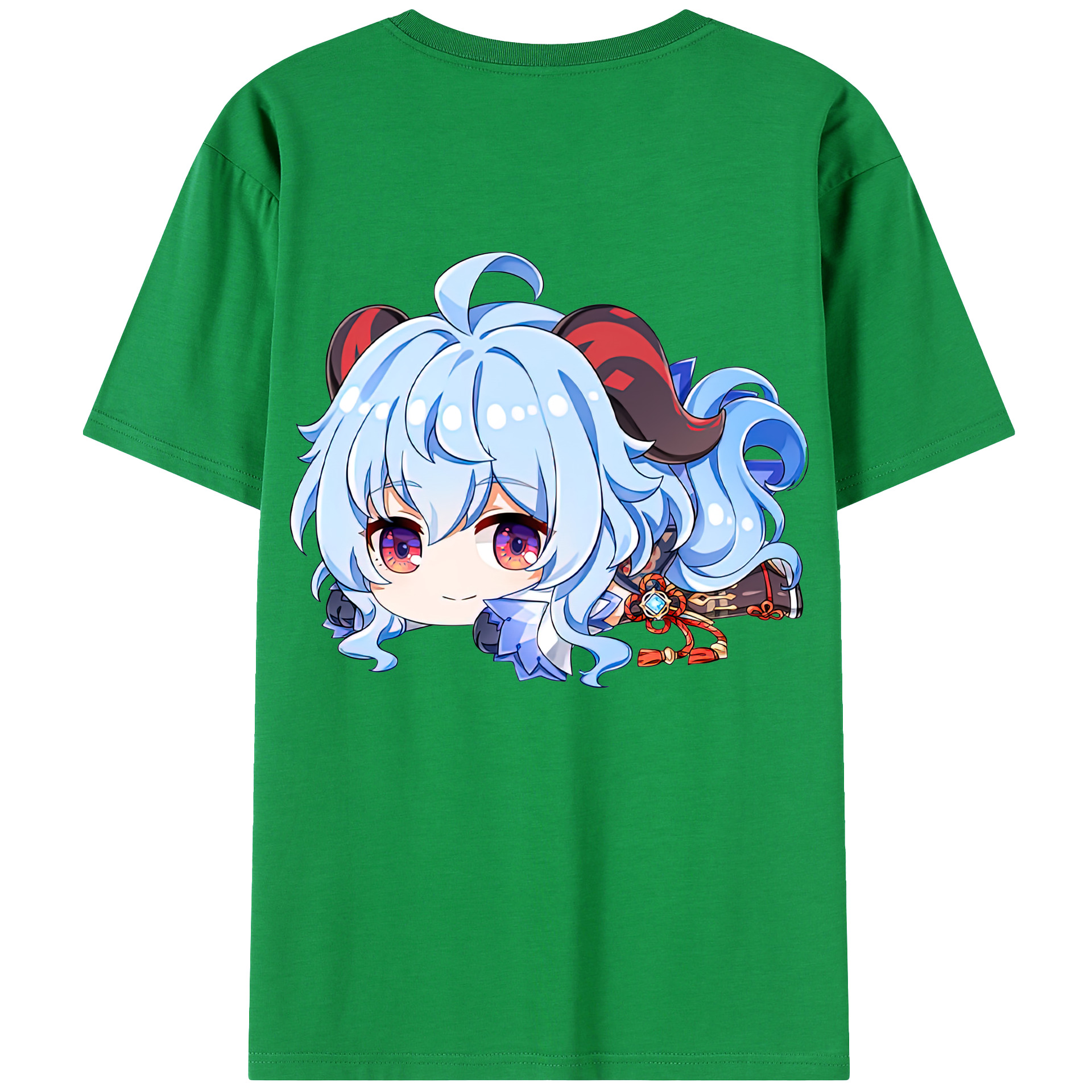 げんし神 甘雨 かんう genshin Ganyu レディース半袖Tシャツ(バックプリント)