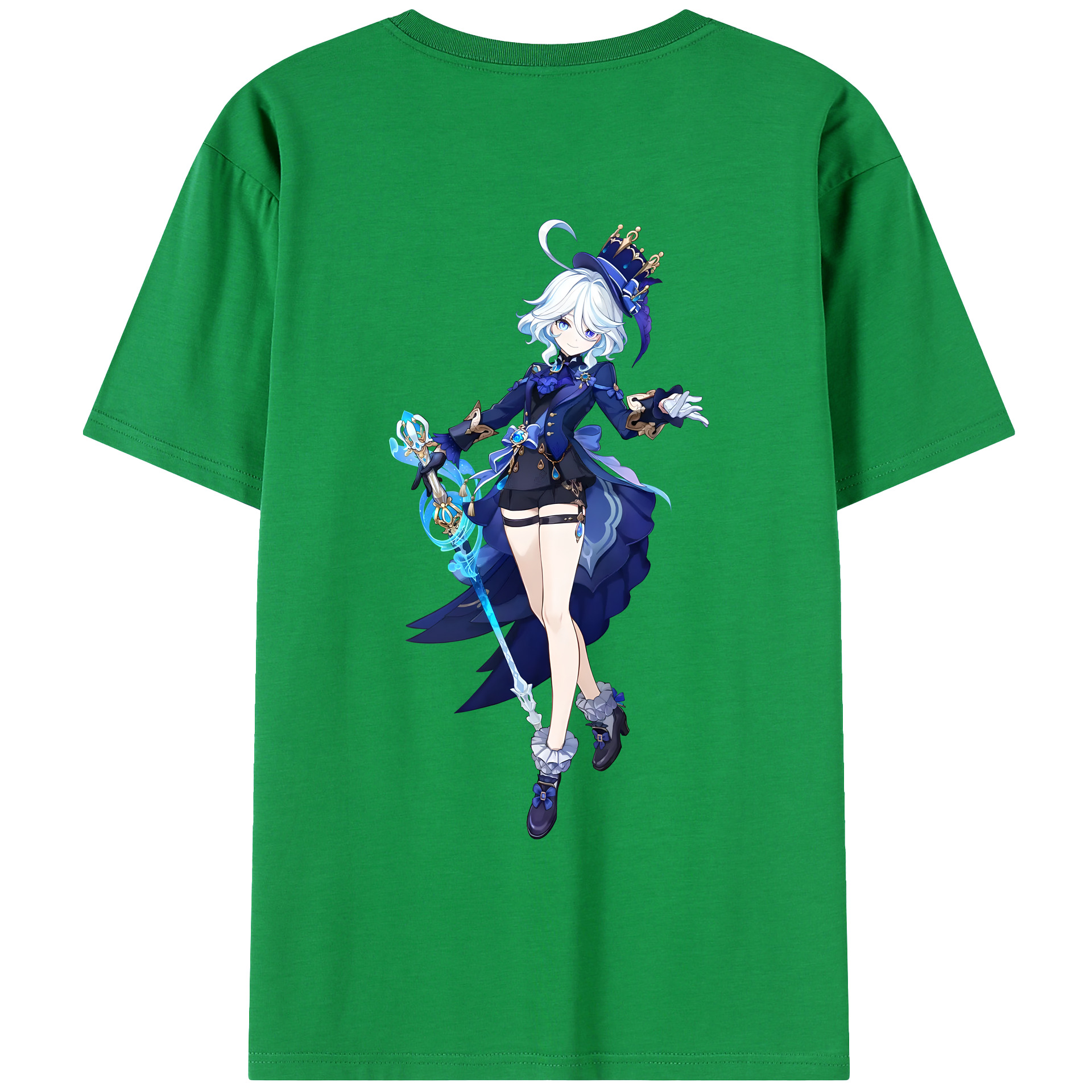 げんし神 フリーナ genshin Furina レディース半袖Tシャツ(バックプリント)