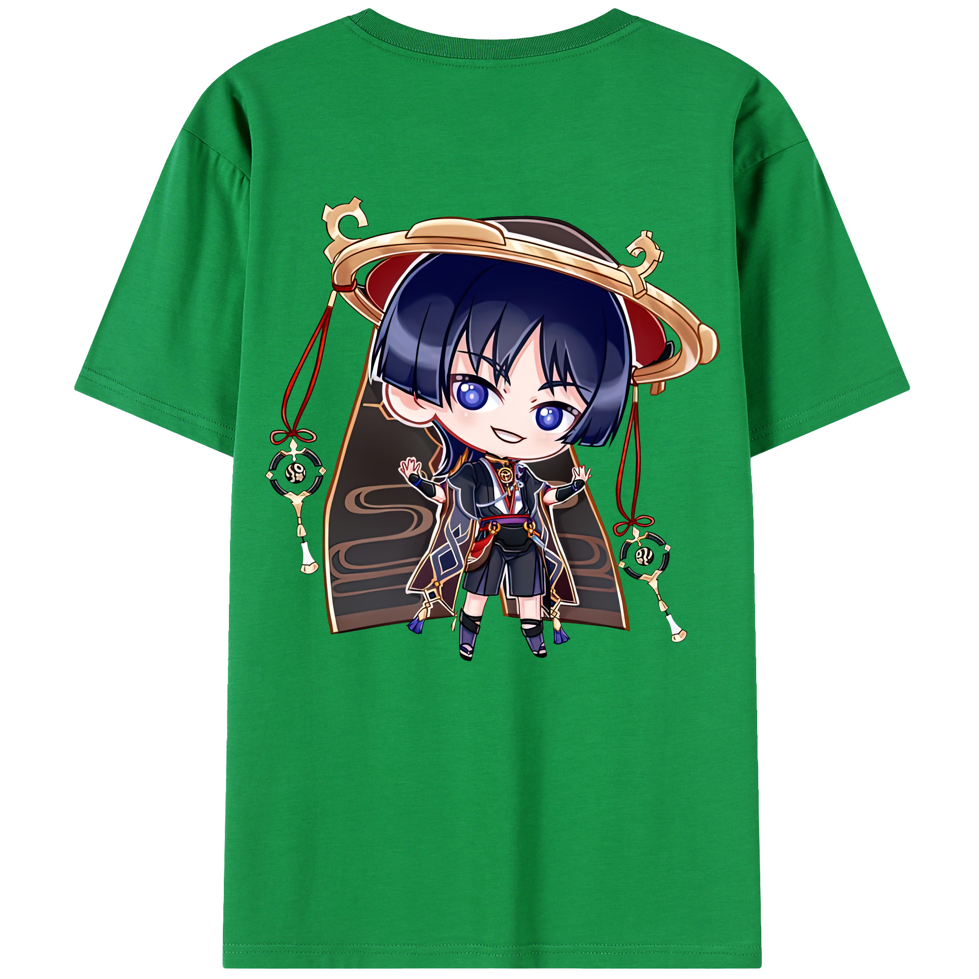 げんし神 さんペい genshin Sanpei レディース半袖Tシャツ(バックプリント)