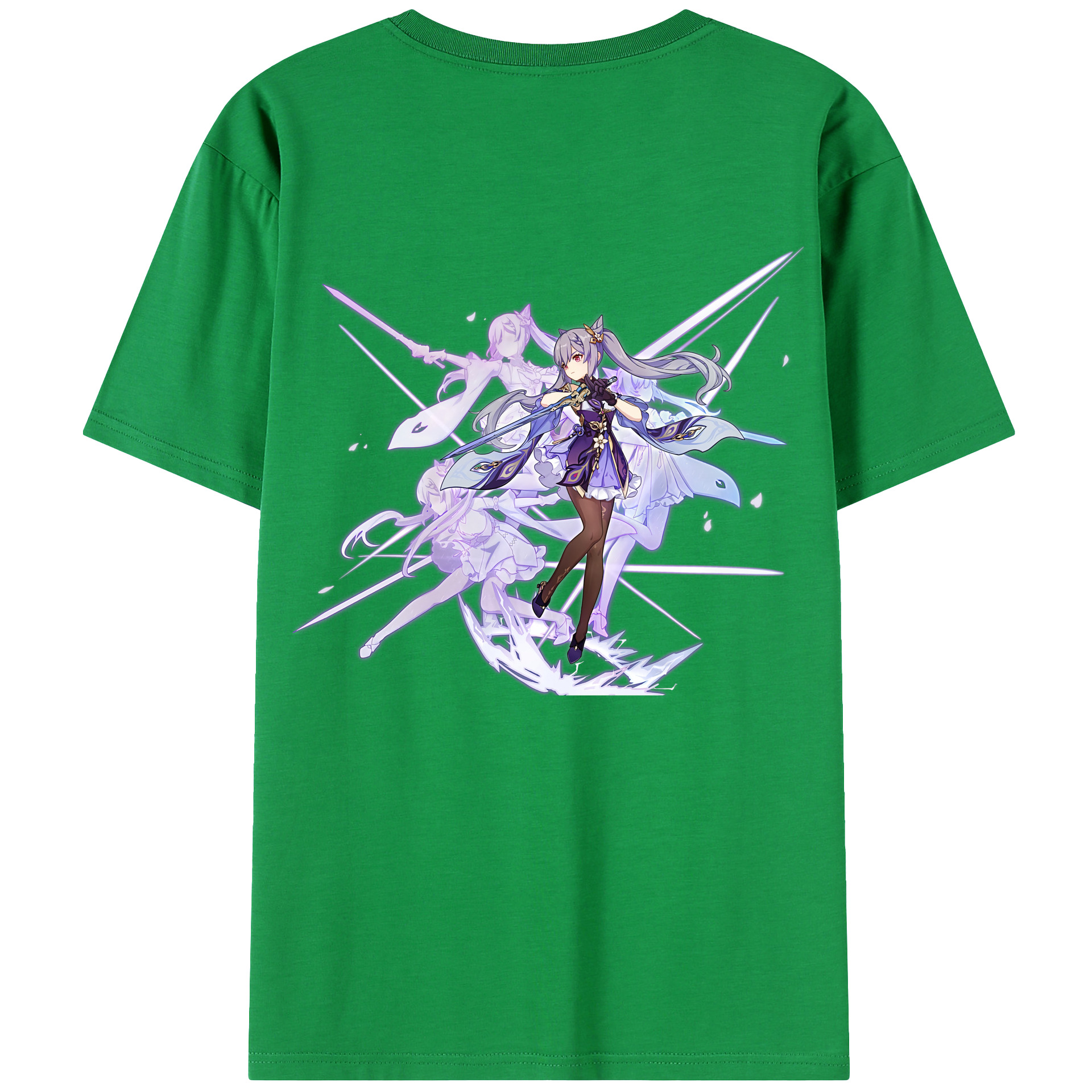 げんし神 刻晴 こくせい genshin Kokusei レディース半袖Tシャツ(バックプリント)