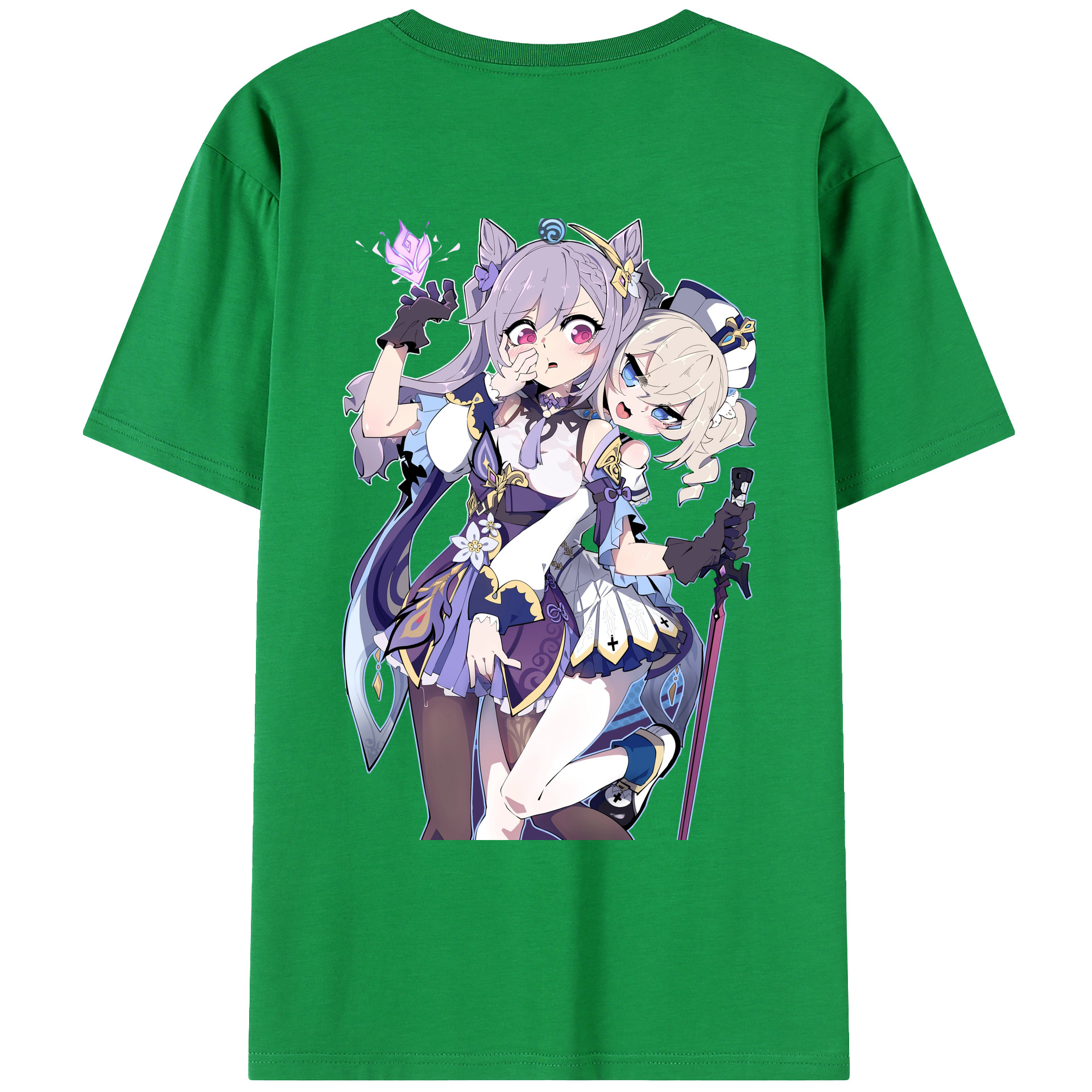 げんし神 刻晴 こくせい genshin Kokusei レディース半袖Tシャツ(バックプリント)