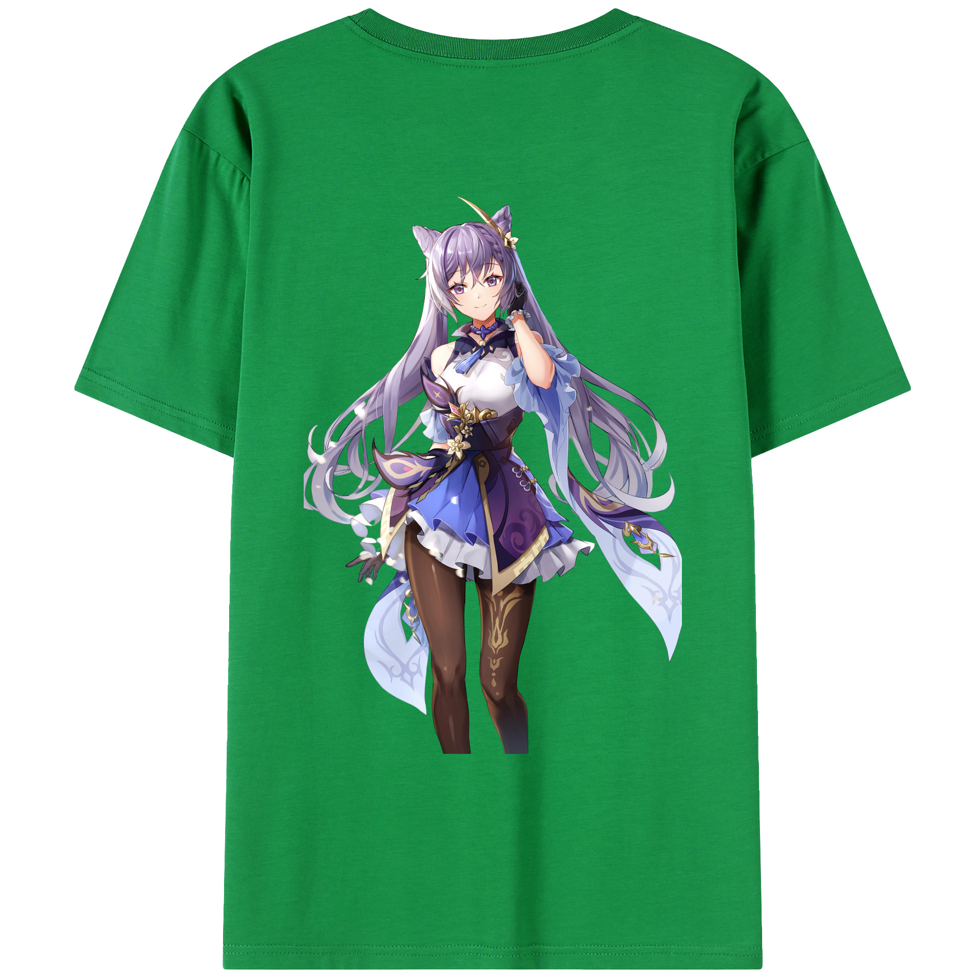 げんし神 刻晴 こくせい genshin Kokusei レディース半袖Tシャツ(バックプリント)