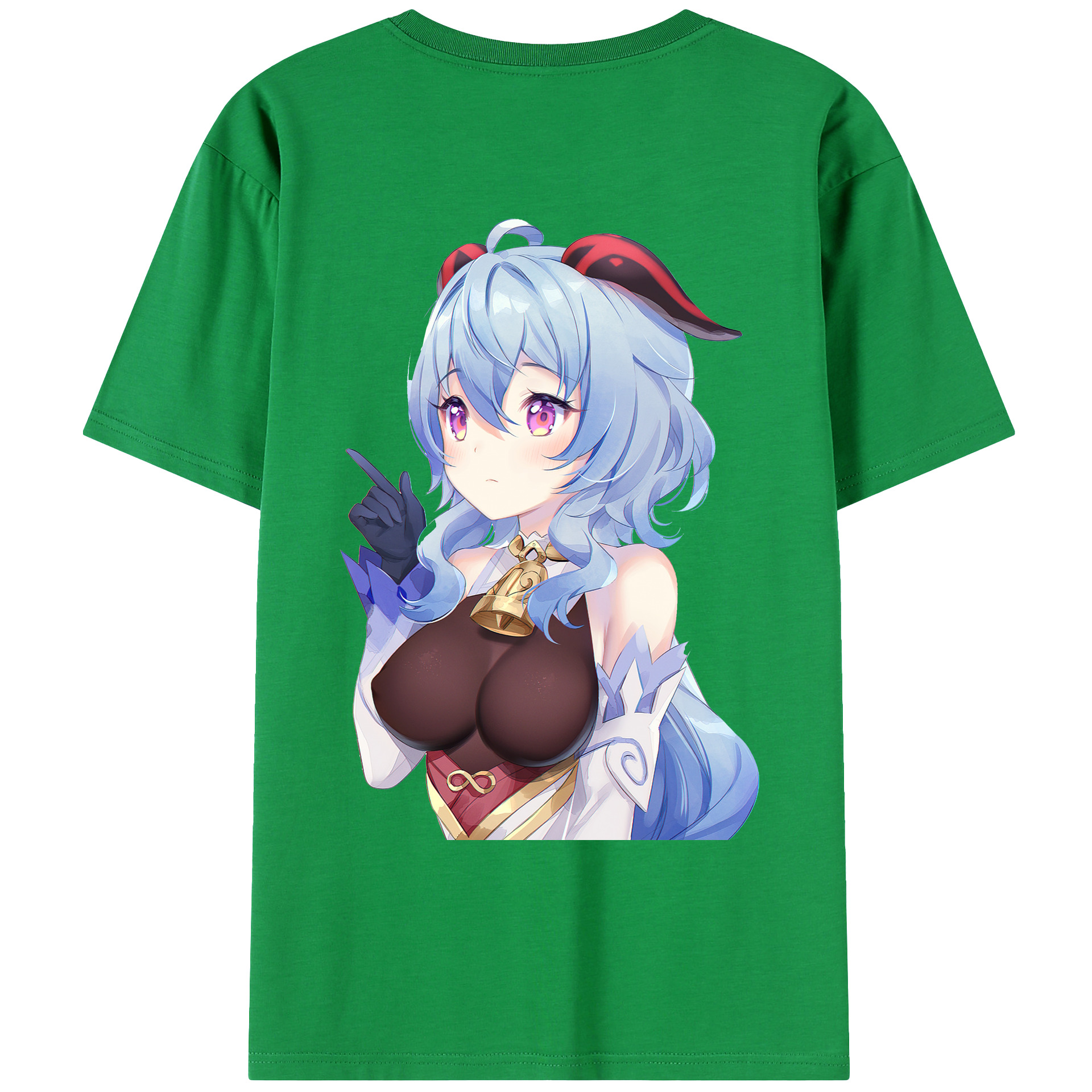 げんし神 甘雨 かんう genshin Ganyu レディース半袖Tシャツ(バックプリント)