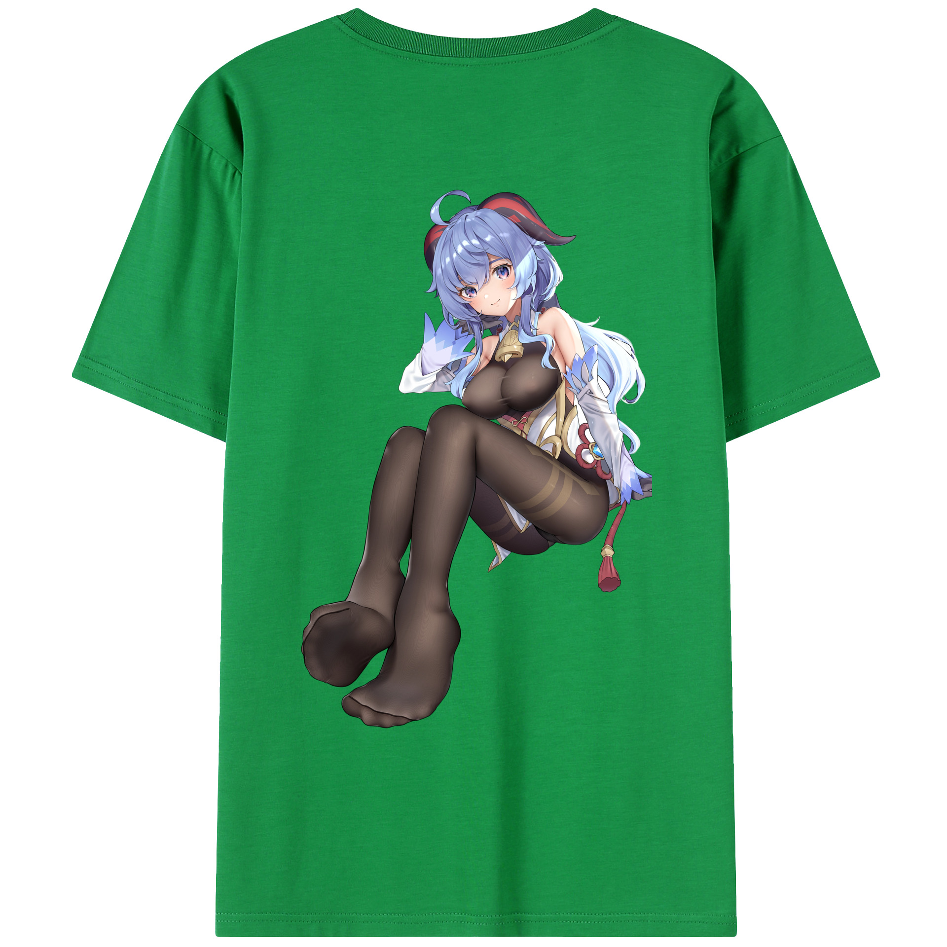 げんし神 甘雨 かんう genshin Ganyu レディース半袖Tシャツ(バックプリント)