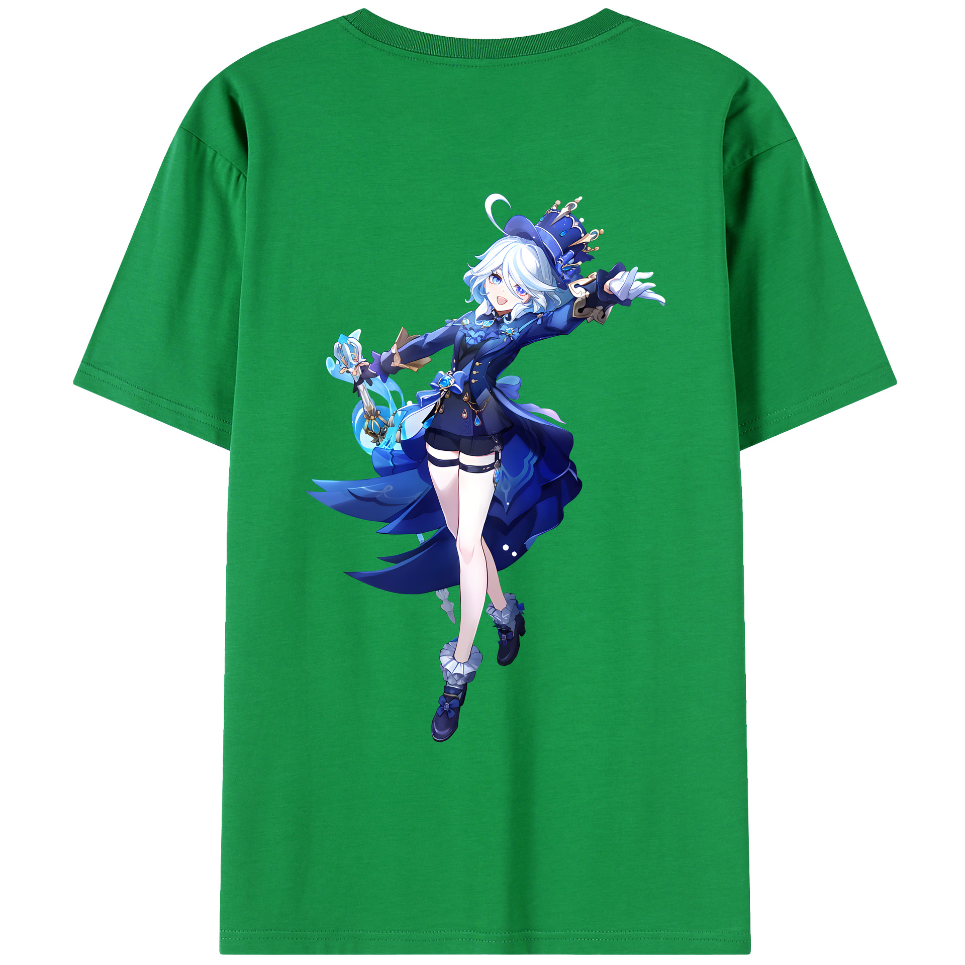 げんし神 フリーナ genshin Furina レディース半袖Tシャツ(バックプリント)