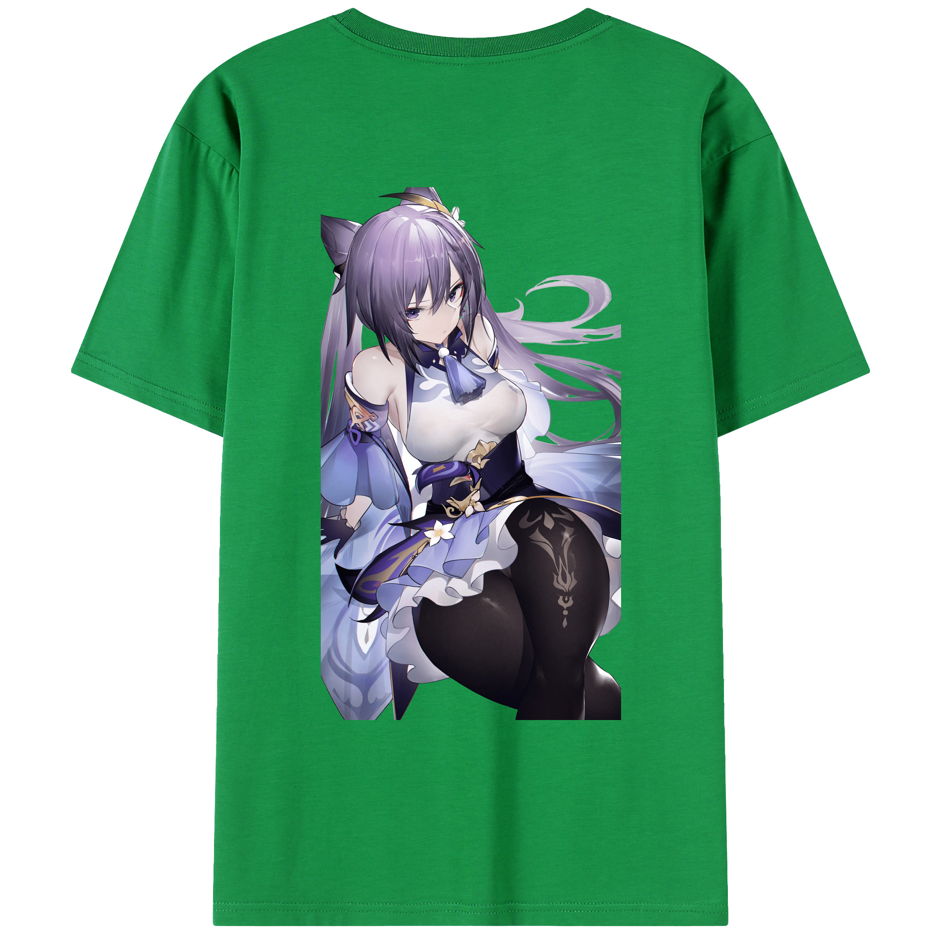 げんし神 刻晴 こくせい genshin Kokusei レディース半袖Tシャツ(バックプリント)