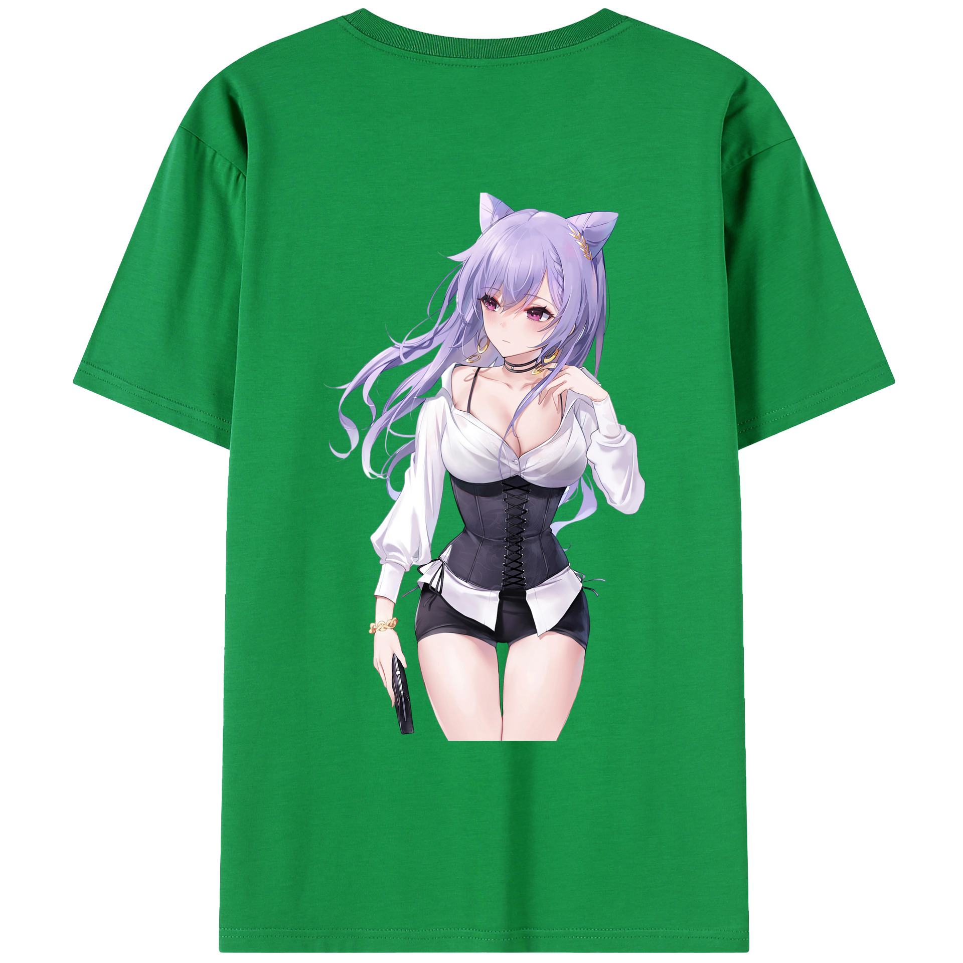 げんし神 刻晴 こくせい genshin Kokusei レディース半袖Tシャツ(バックプリント)
