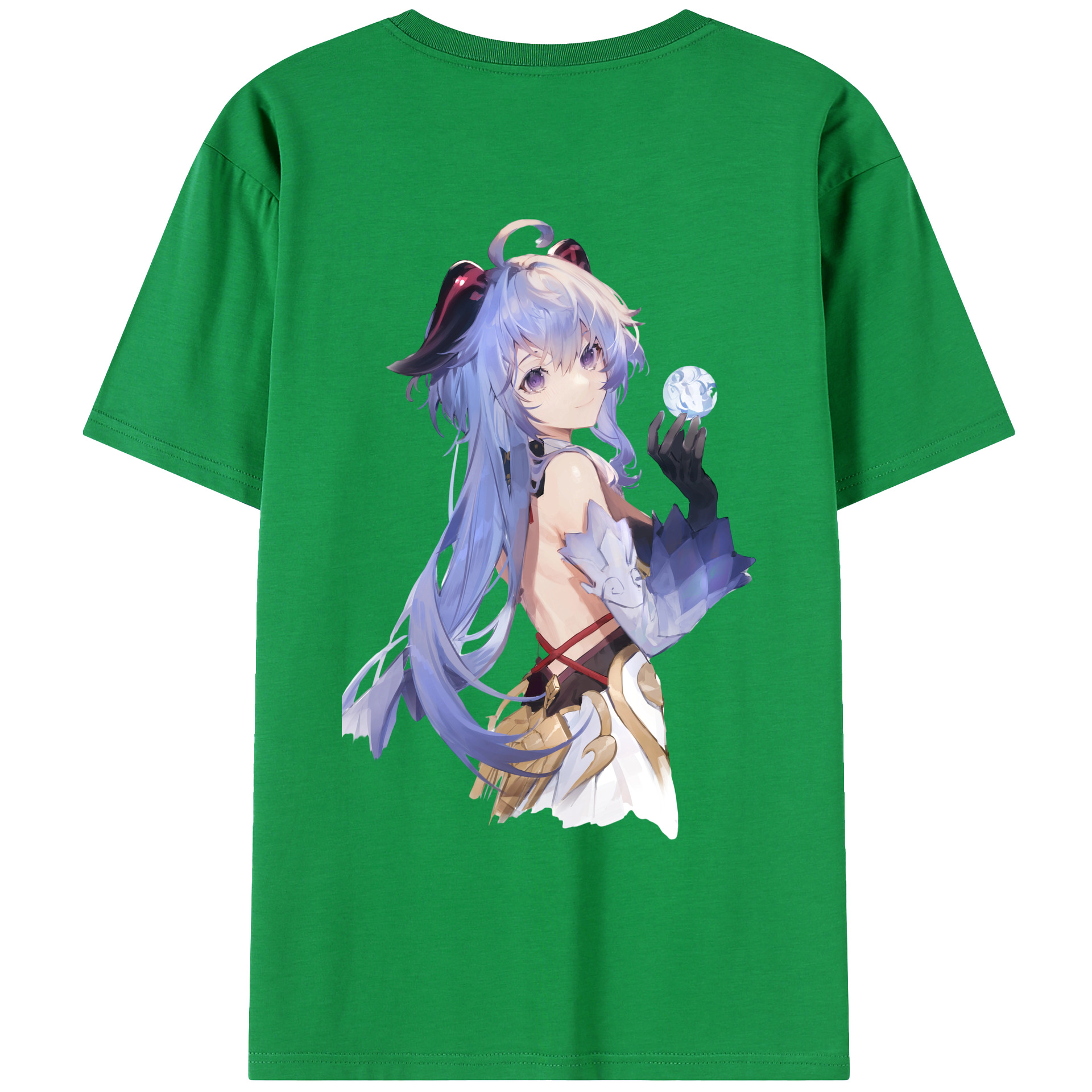 げんし神 甘雨 かんう genshin Ganyu レディース半袖Tシャツ(バックプリント)