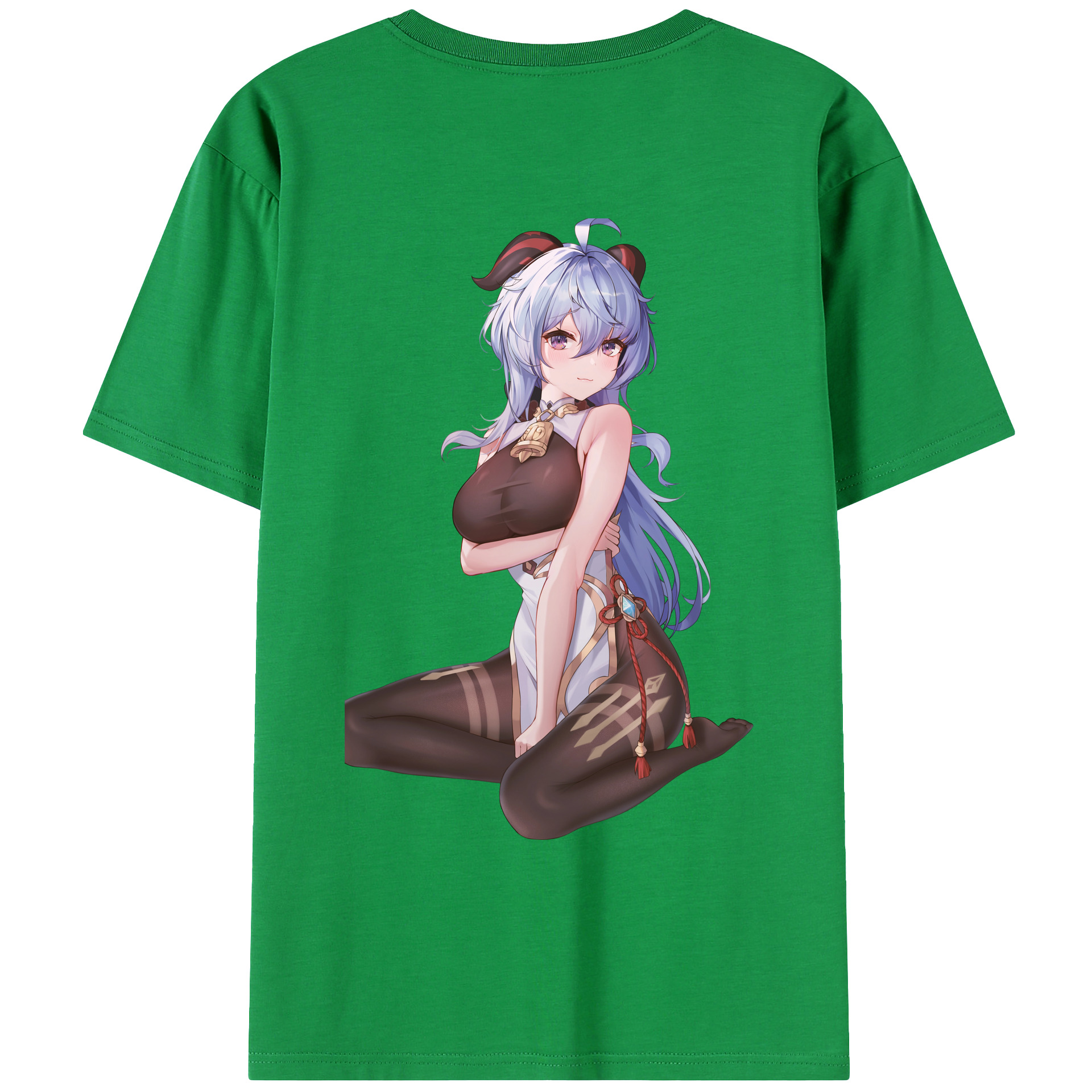 げんし神 甘雨 かんう genshin Ganyu レディース半袖Tシャツ(バックプリント)