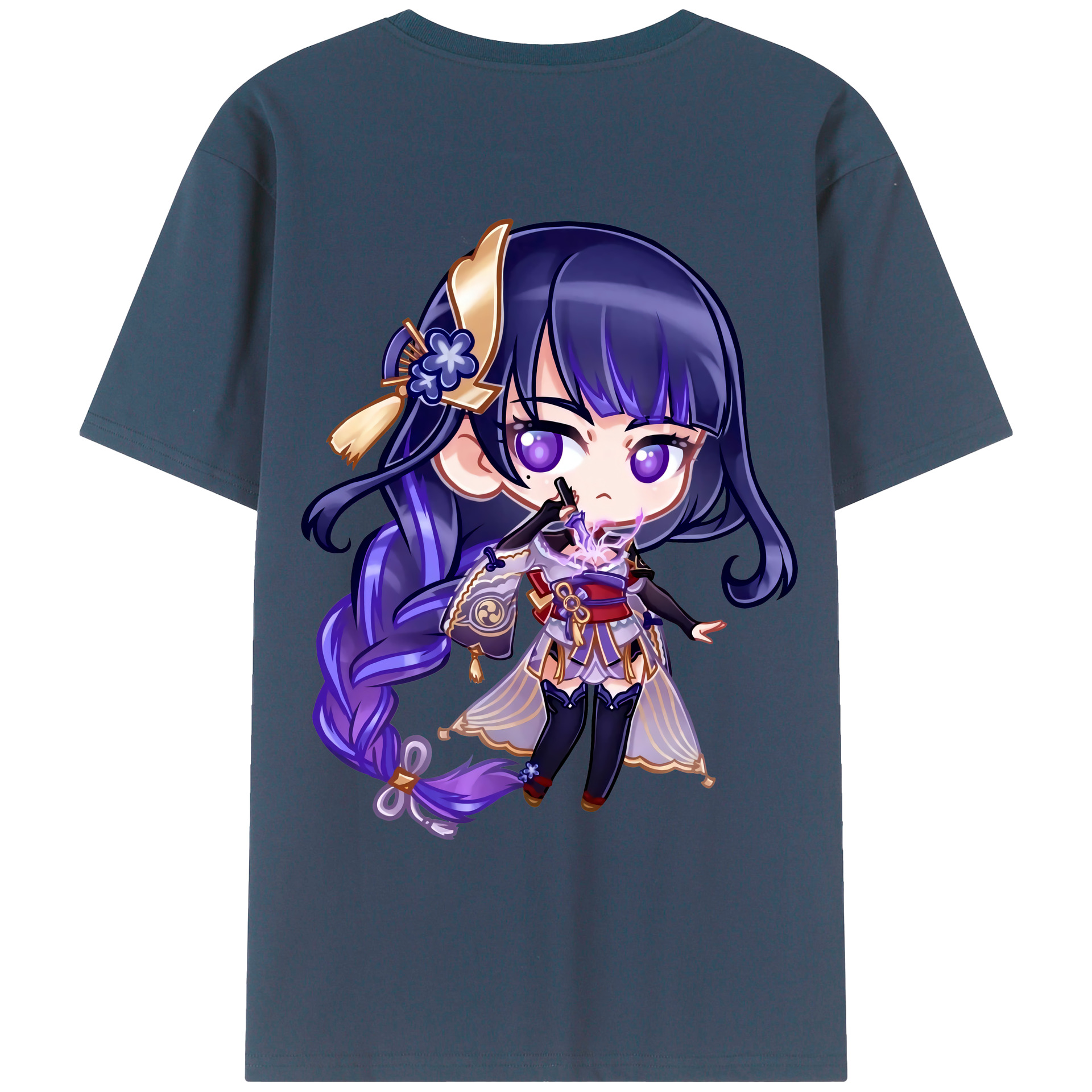 げんし神 雷電将軍 らいでんしょうぐん genshin Raiden Shogun レディース半袖Tシャツ(バックプリント)