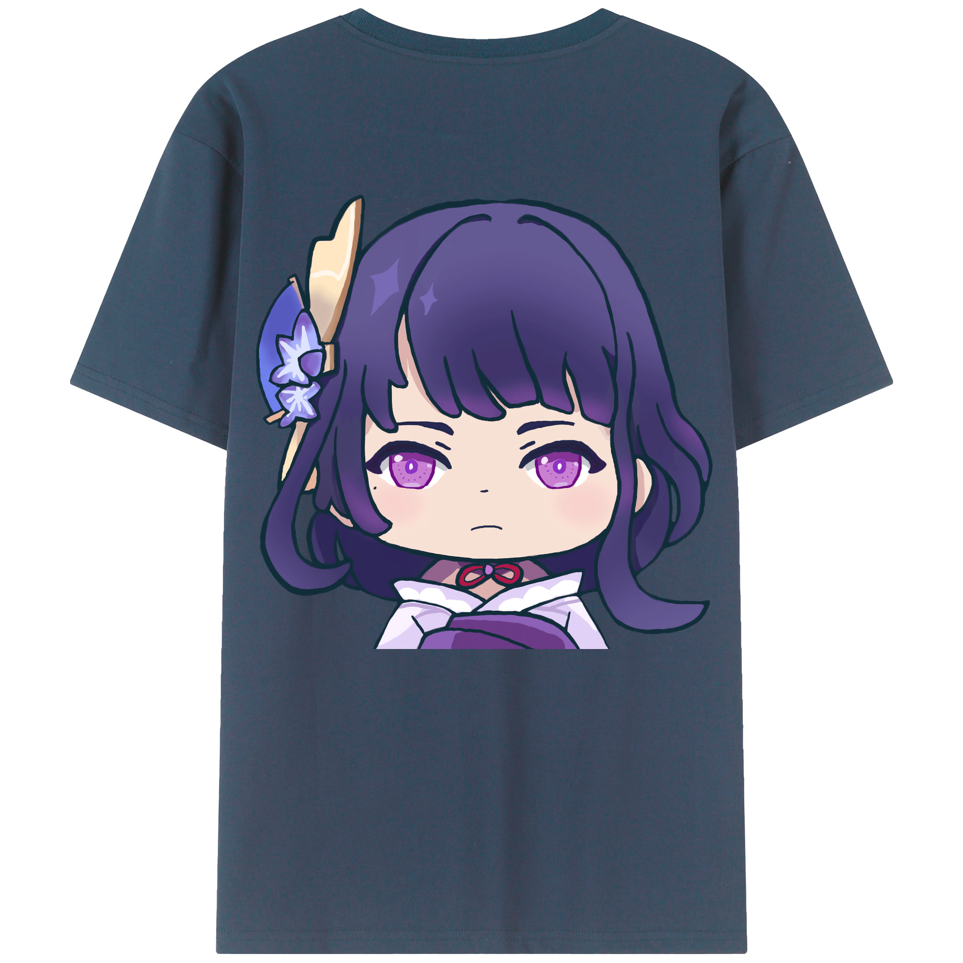 げんし神 雷電将軍 らいでんしょうぐん genshin Raiden Shogun レディース半袖Tシャツ(バックプリント)