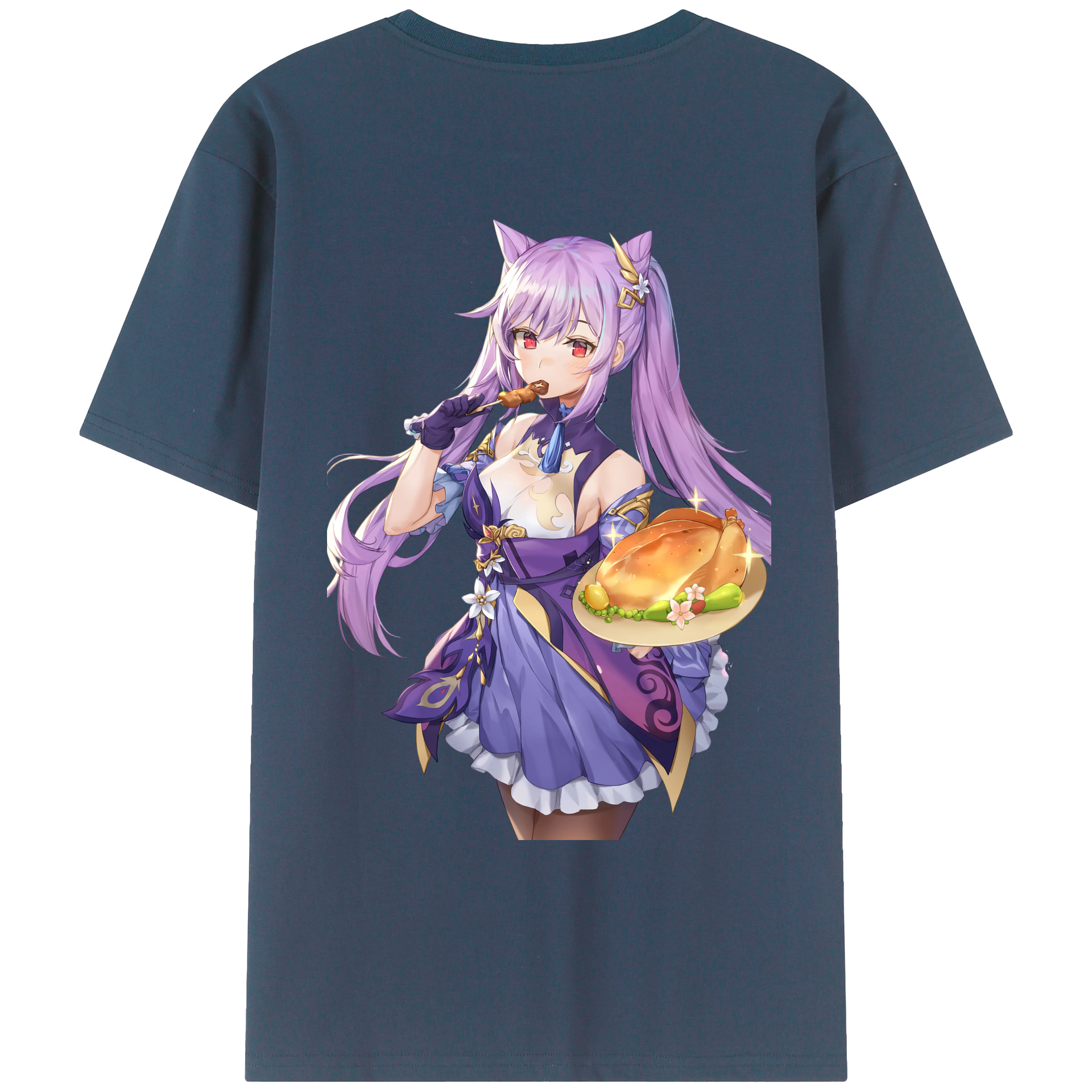 げんし神 刻晴 こくせい genshin Kokusei レディース半袖Tシャツ(バックプリント)