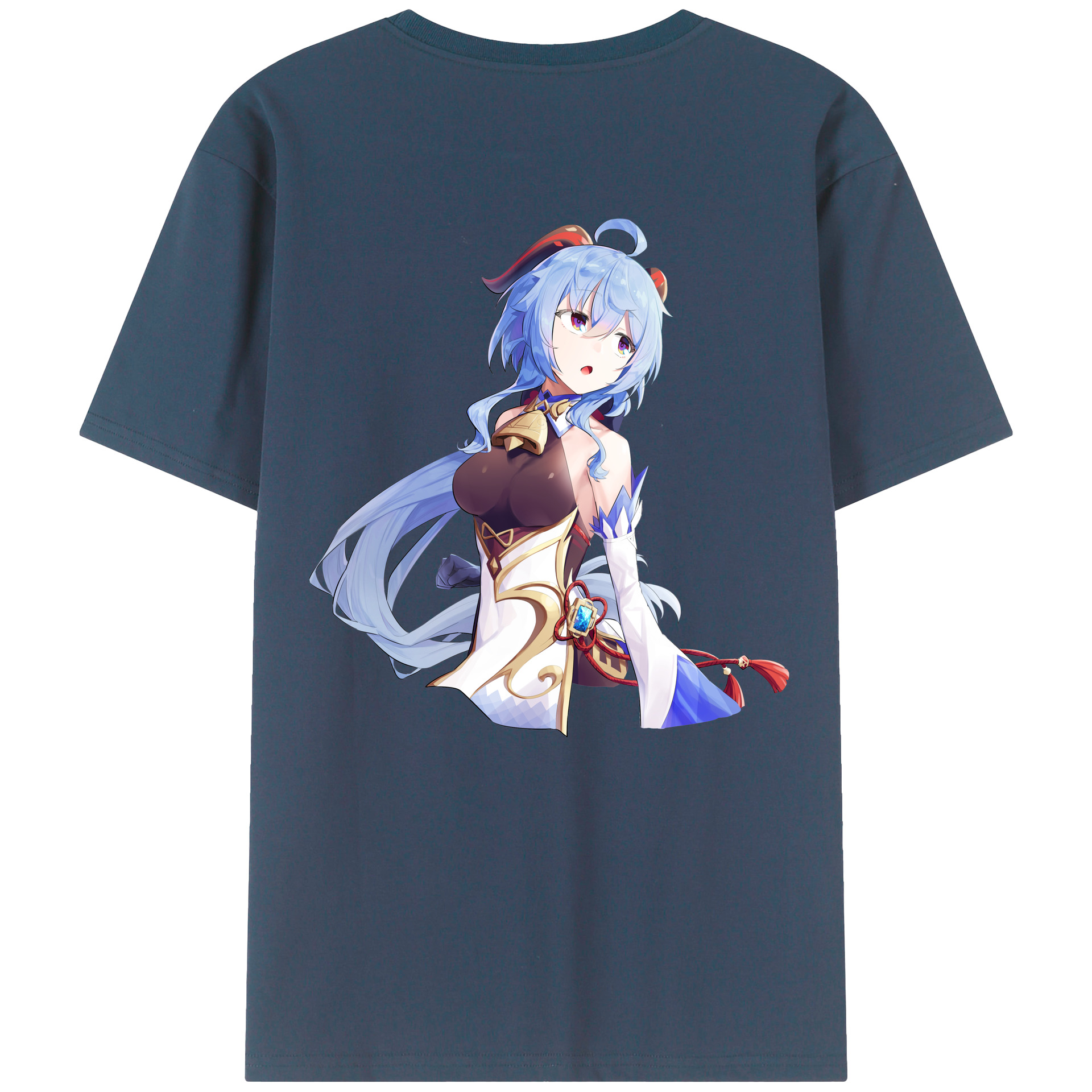げんし神 甘雨 かんう genshin Ganyu レディース半袖Tシャツ(バックプリント)