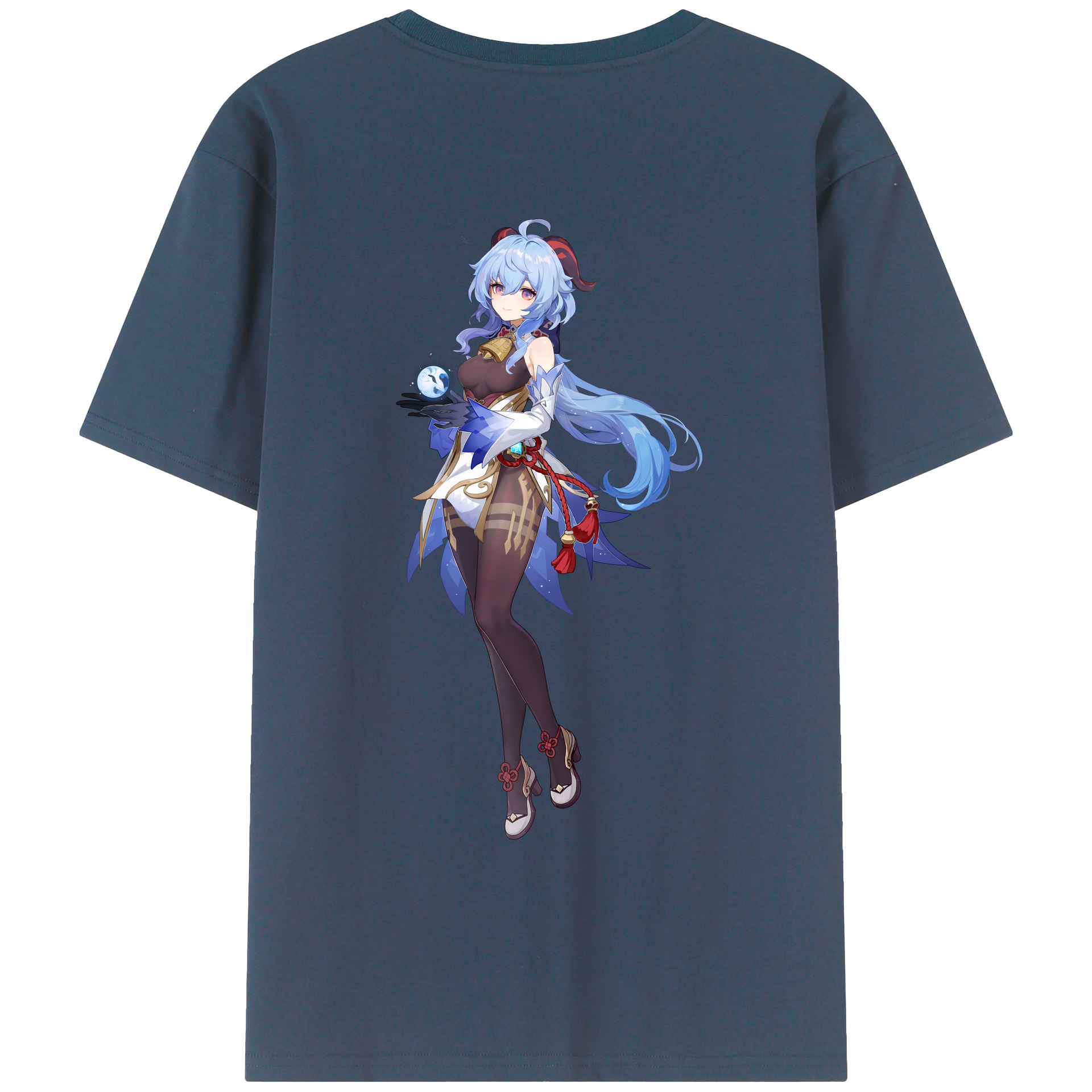 げんし神 甘雨 かんう genshin Ganyu レディース半袖Tシャツ(バックプリント)