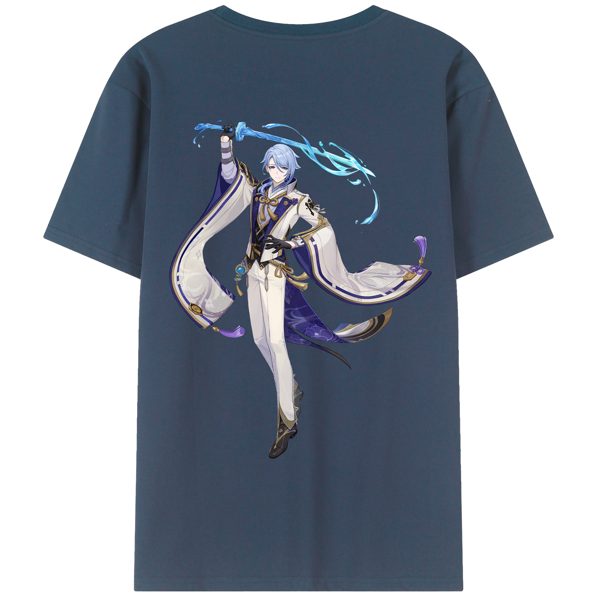 げんし神 神里綾人 かみさとあやと genshin Kamisato Ayato レディース半袖Tシャツ(バックプリント)