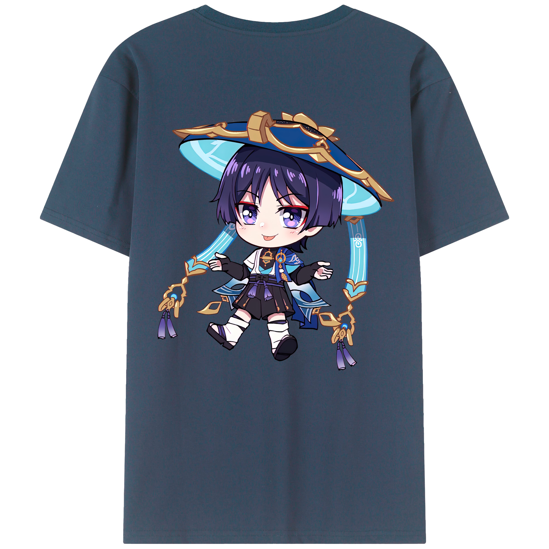 げんし神 さんペい genshin Sanpei レディース半袖Tシャツ(バックプリント)