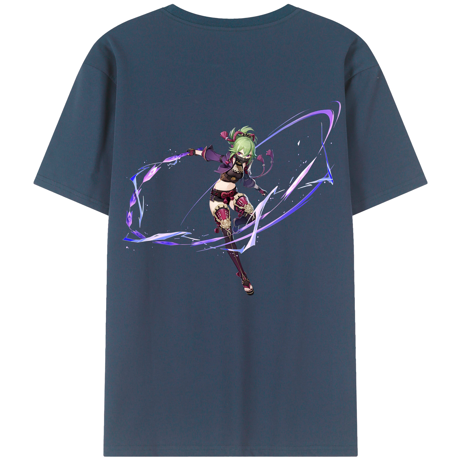 げんし神  久岐忍 くき しのぶ genshin Kuki Shinobu レディース半袖Tシャツ(バックプリント)