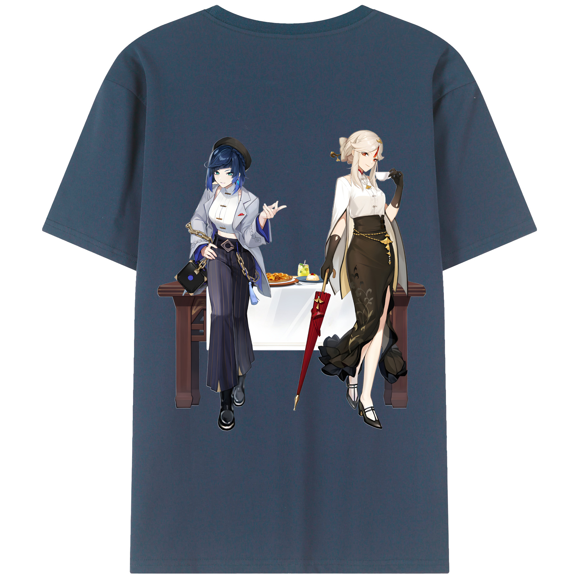 げんし神 夜兰 やらん genshin Yaran レディース半袖Tシャツ(バックプリント)
