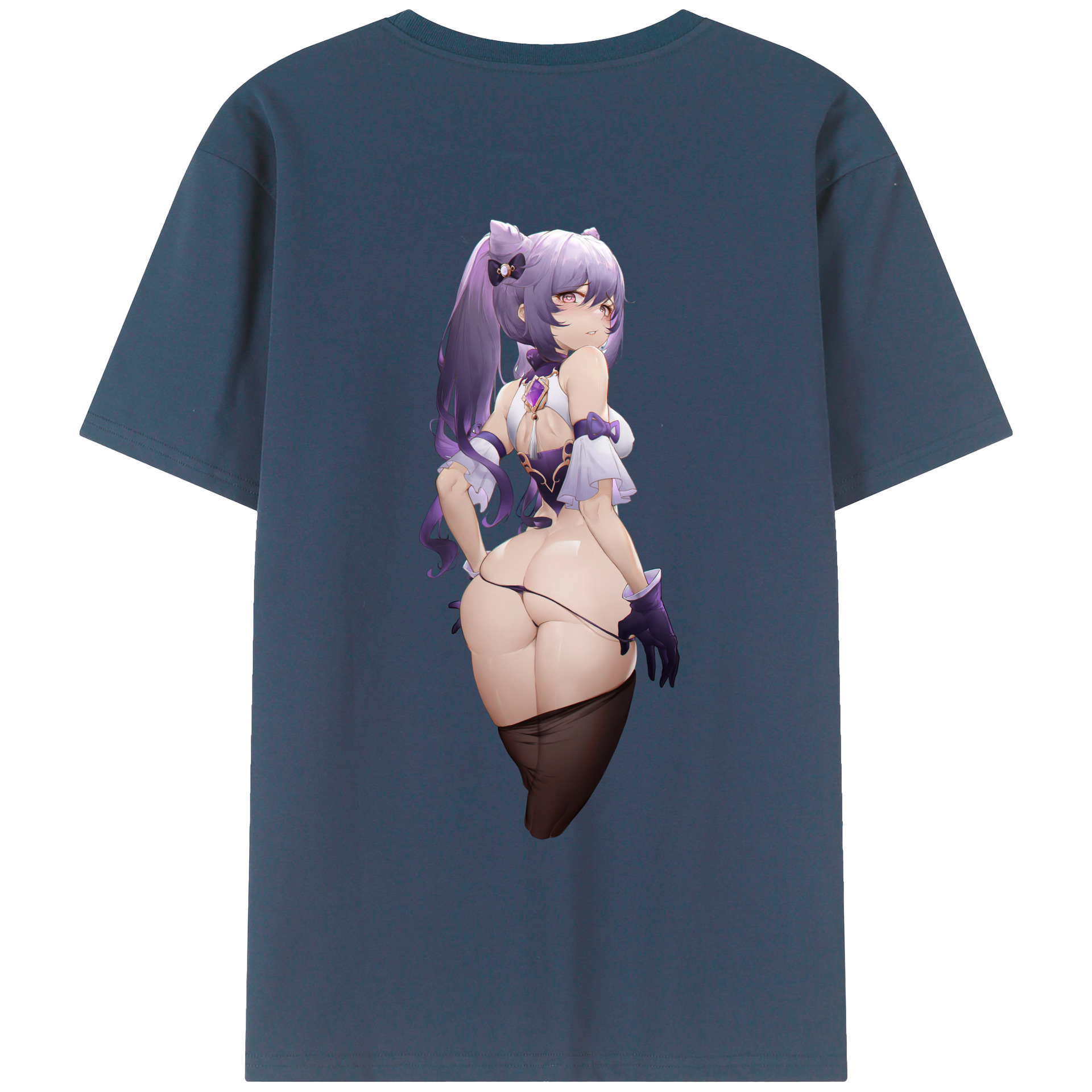 げんし神 刻晴 こくせい genshin Kokusei レディース半袖Tシャツ(バックプリント)