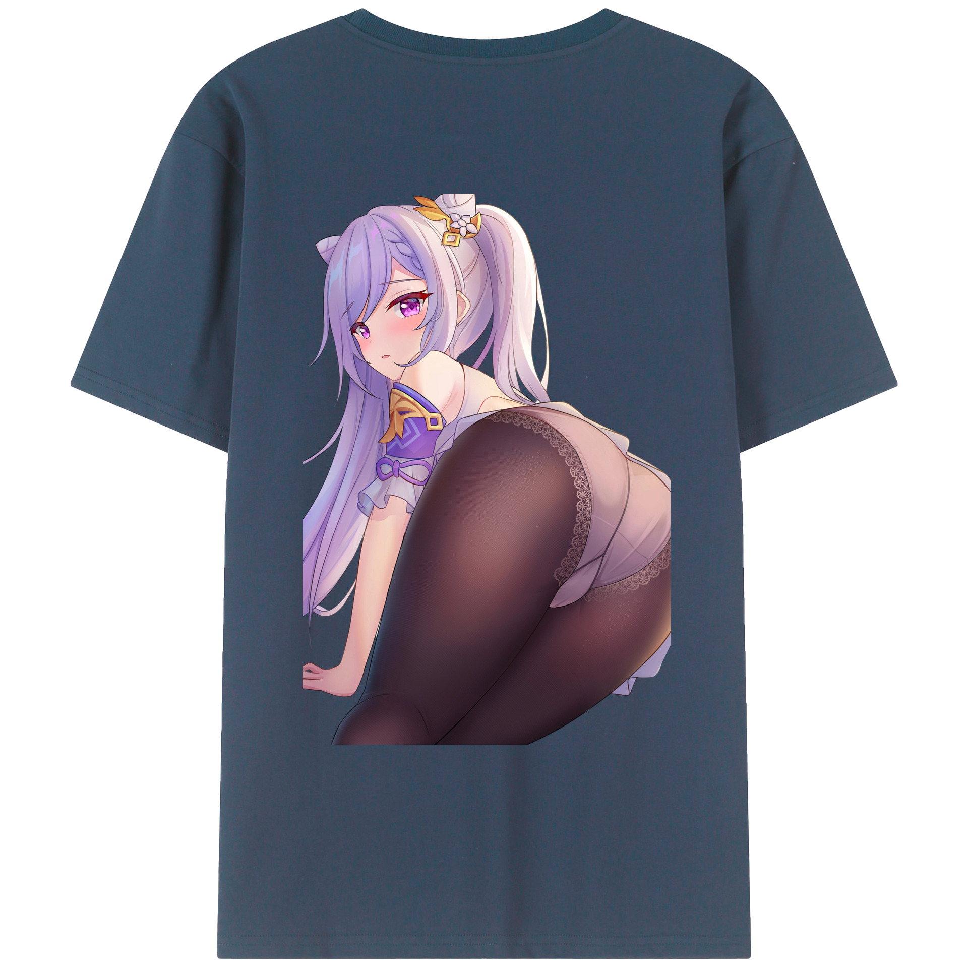 げんし神 刻晴 こくせい genshin Kokusei レディース半袖Tシャツ(バックプリント)