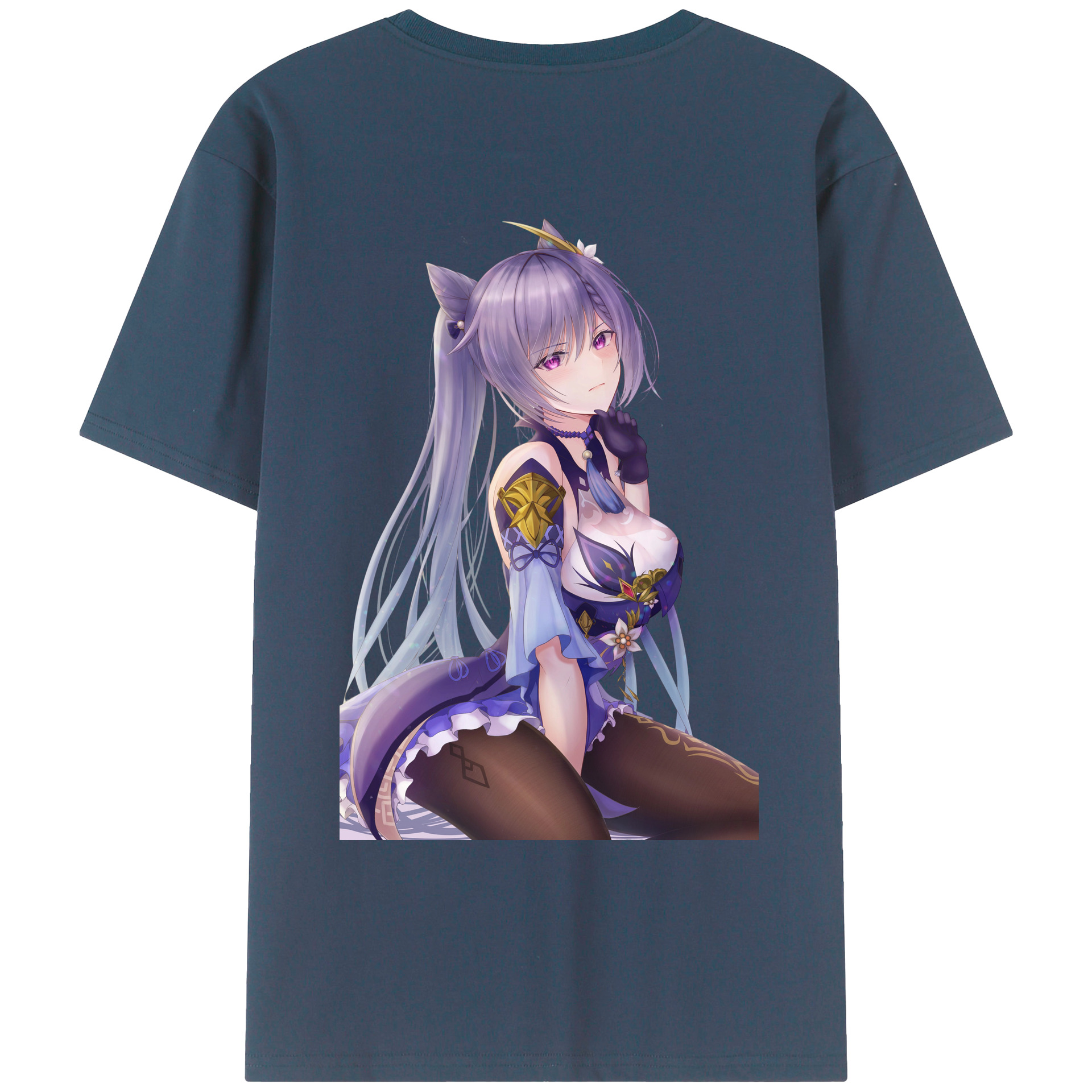 げんし神 刻晴 こくせい genshin Kokusei レディース半袖Tシャツ(バックプリント)