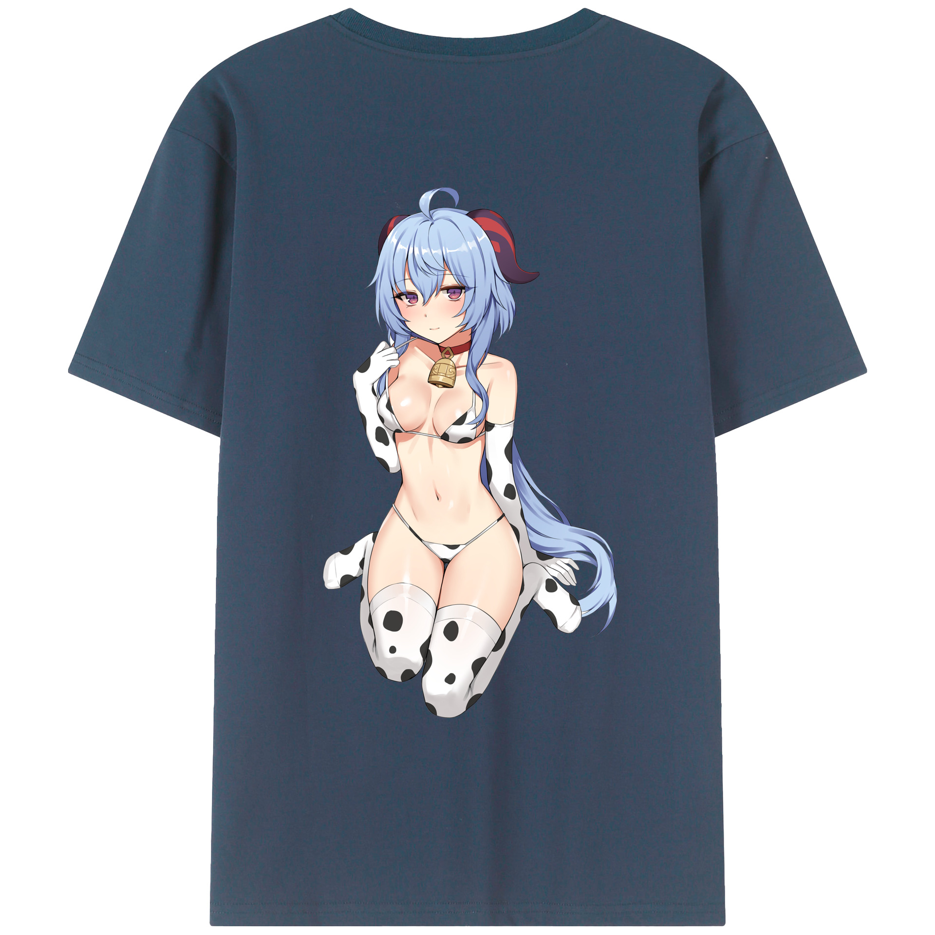 げんし神 甘雨 かんう genshin Ganyu レディース半袖Tシャツ(バックプリント)